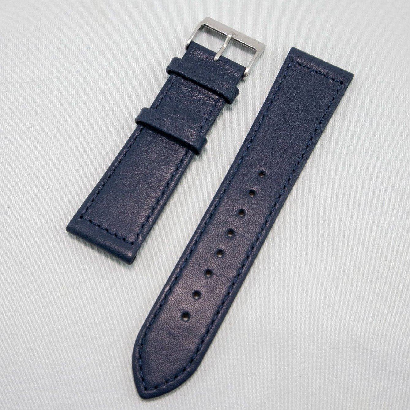 Alpine Watchstrap - Flat Stitched Leather