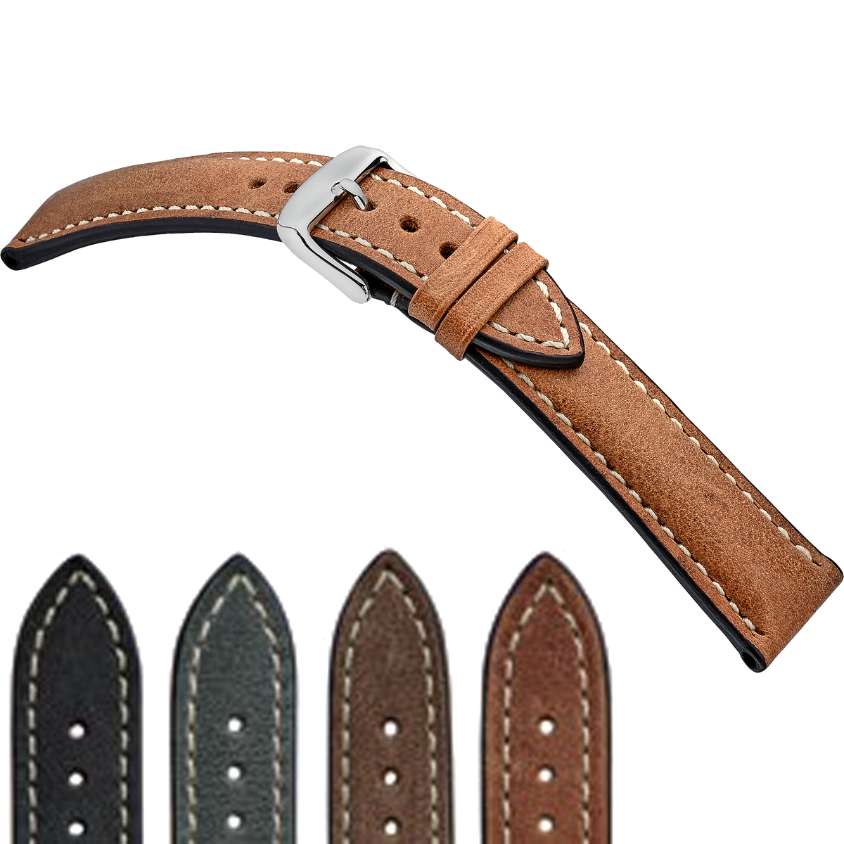 Leather watch bands near me clearance