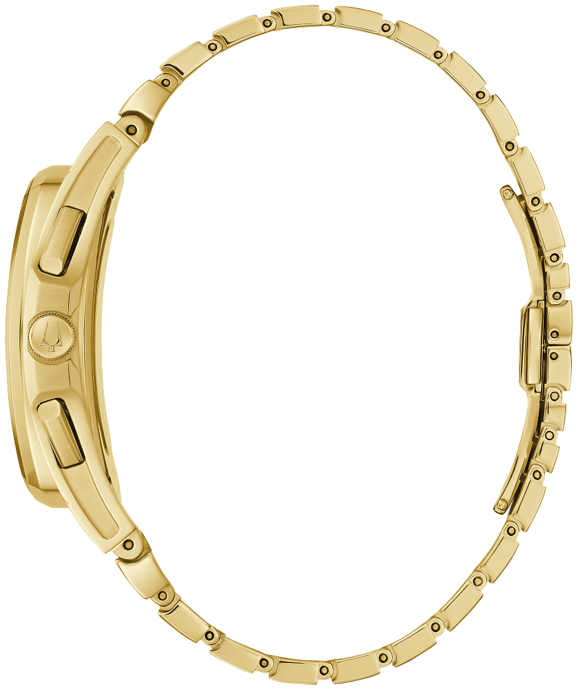 Bulova - Men's Curv Chronograph Watch - Gold Tone 97A160