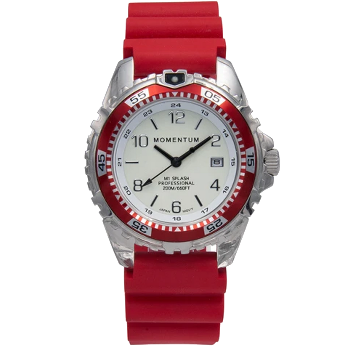 Momentum M1 Splash - White Dial with Red Rubber