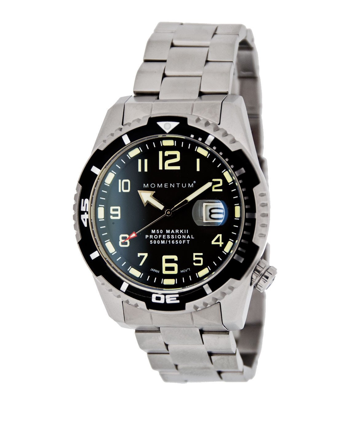 Momentum Watch - M50 Military Dive - Black Dial on Steel bracelet