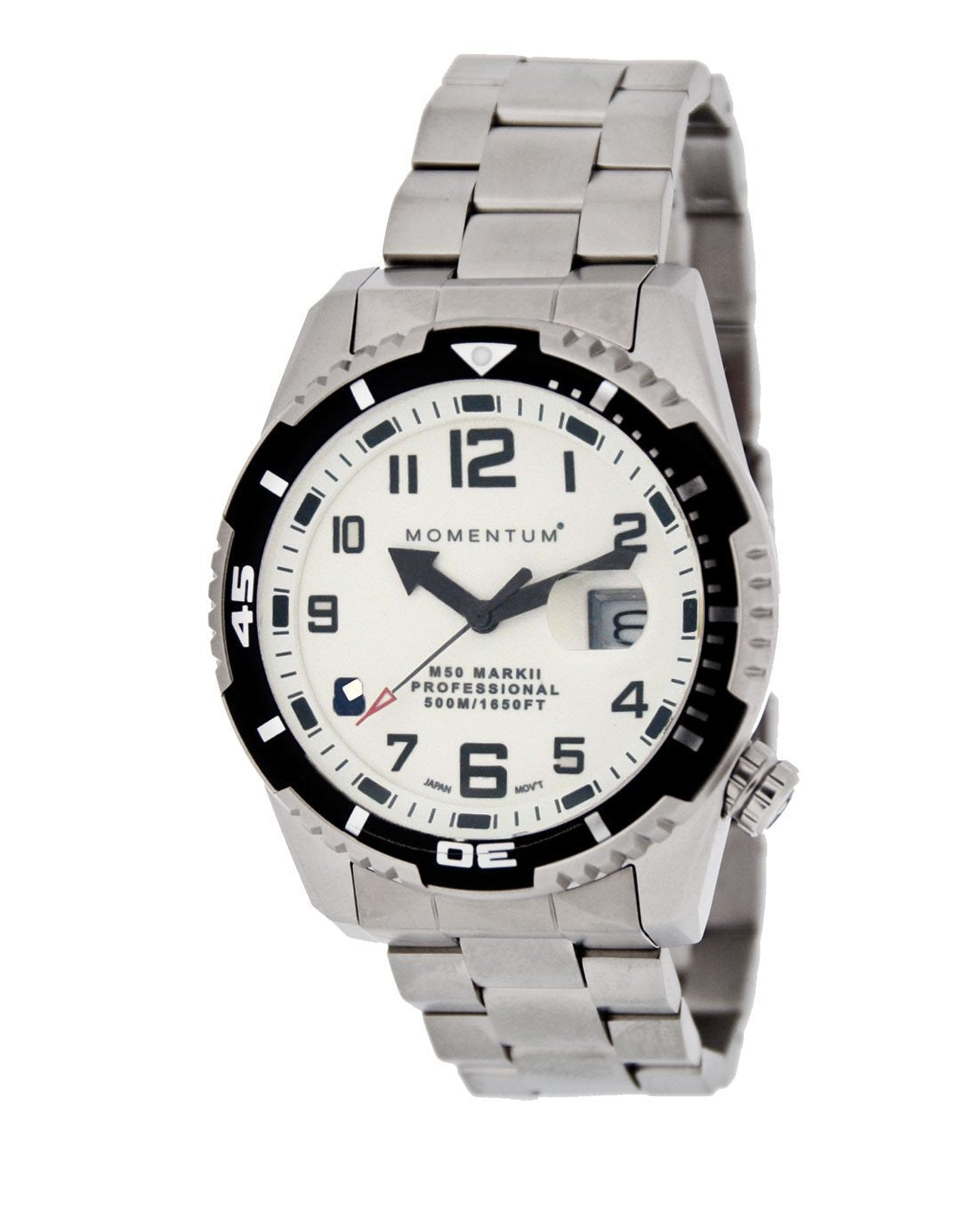 Momentum Watch - M50 Military Dive - White Dial on Steel bracelet