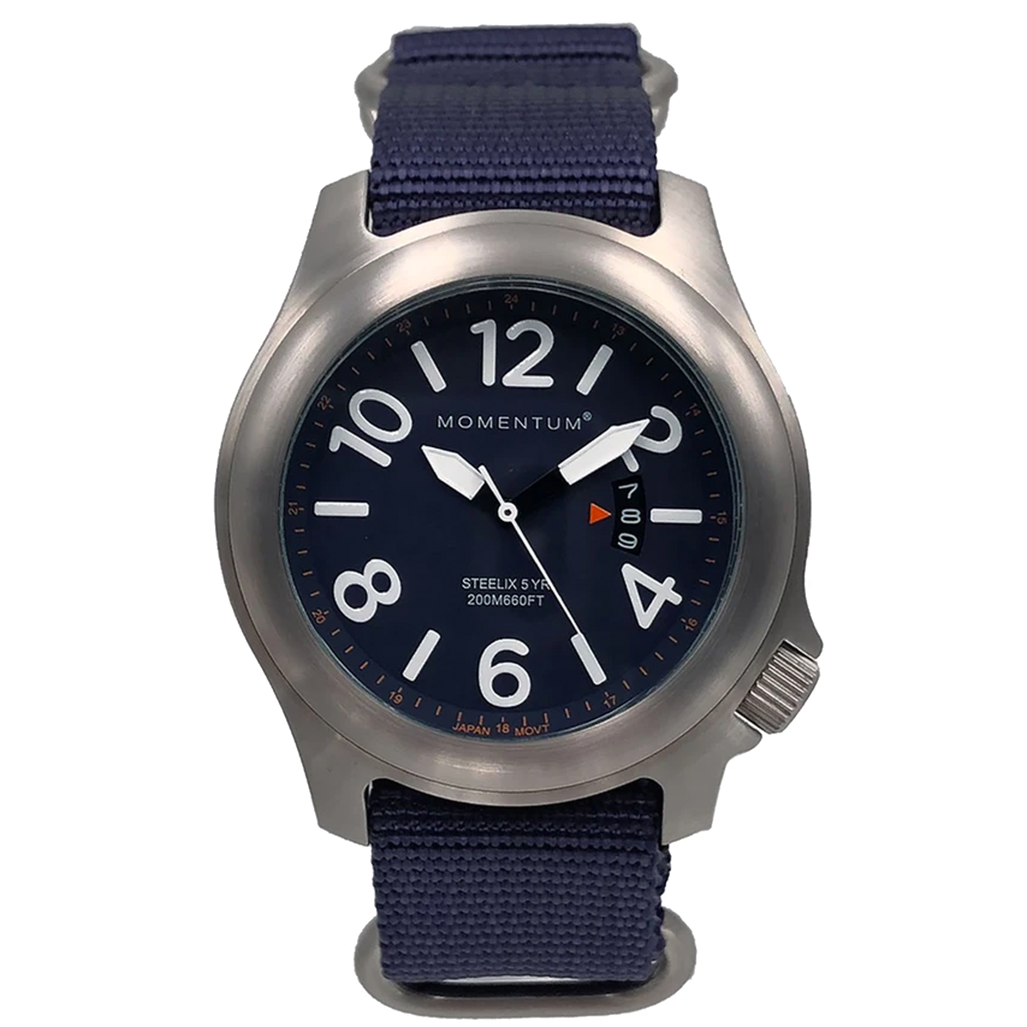 Momentum Steelix - Blue Dial on Nato 1M-SP74U7U