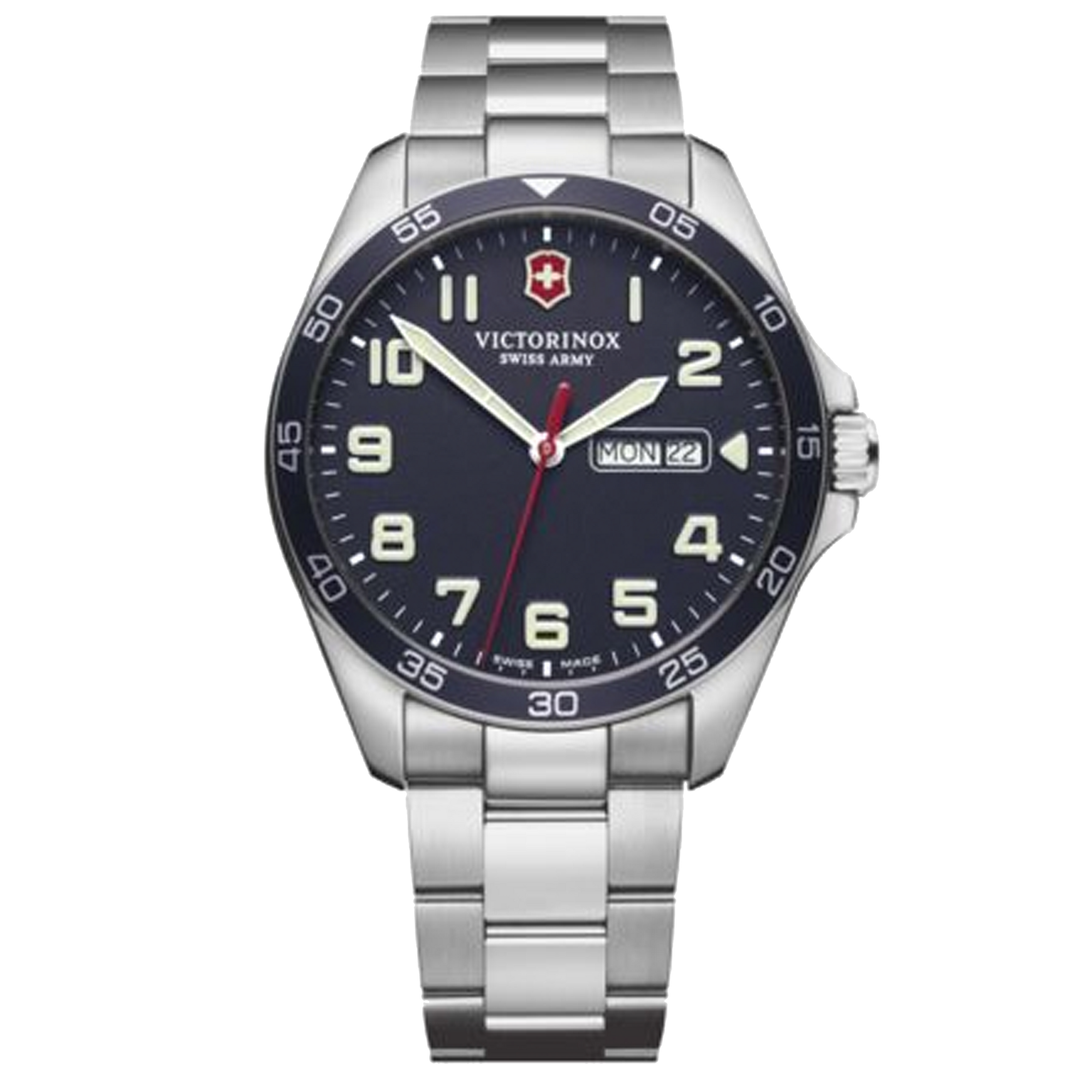 Swiss army victorinox stainless 2025 steel sapphire crystal watch