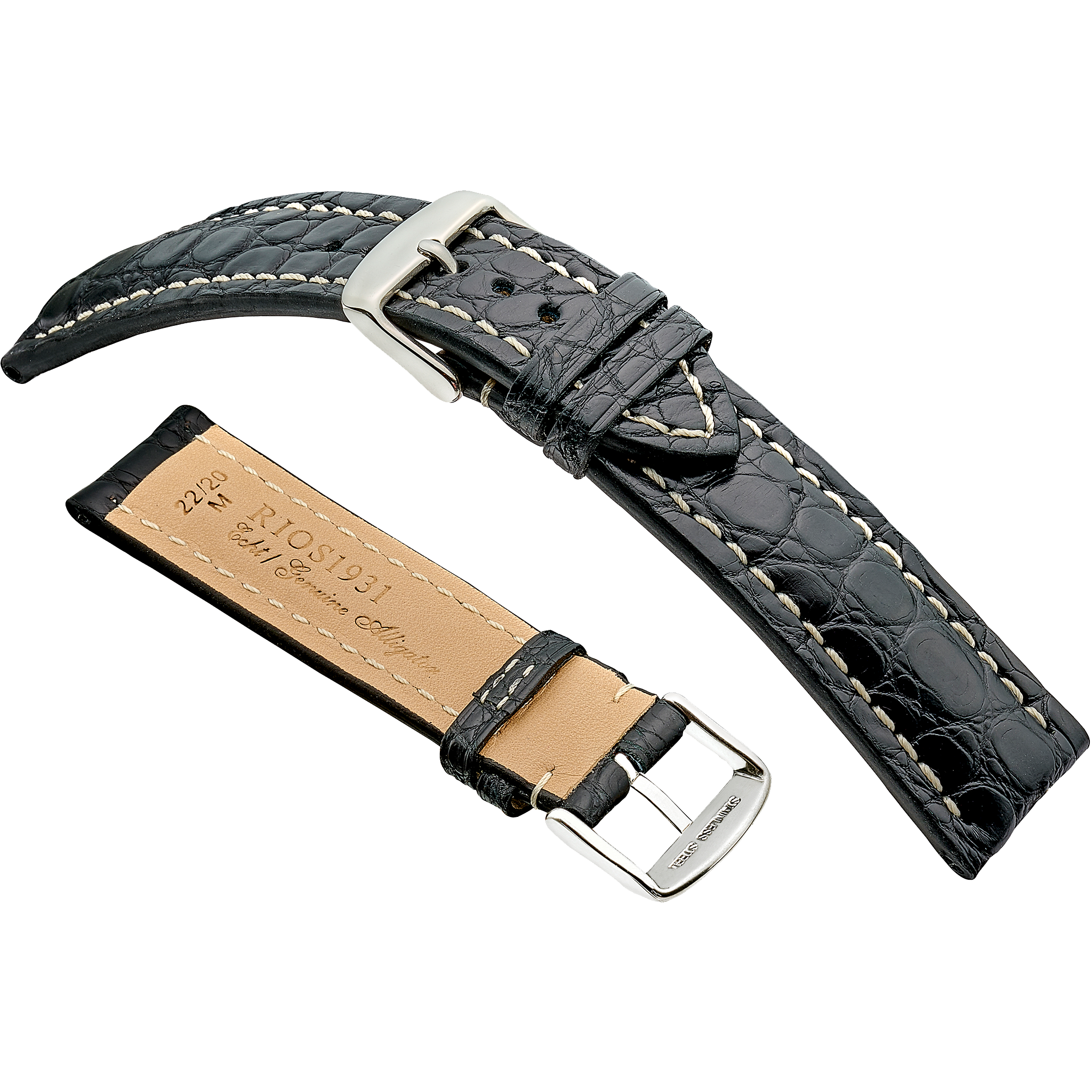 Rios 1931 Watch Bands- Ambassador - Genuine Alligator Leather