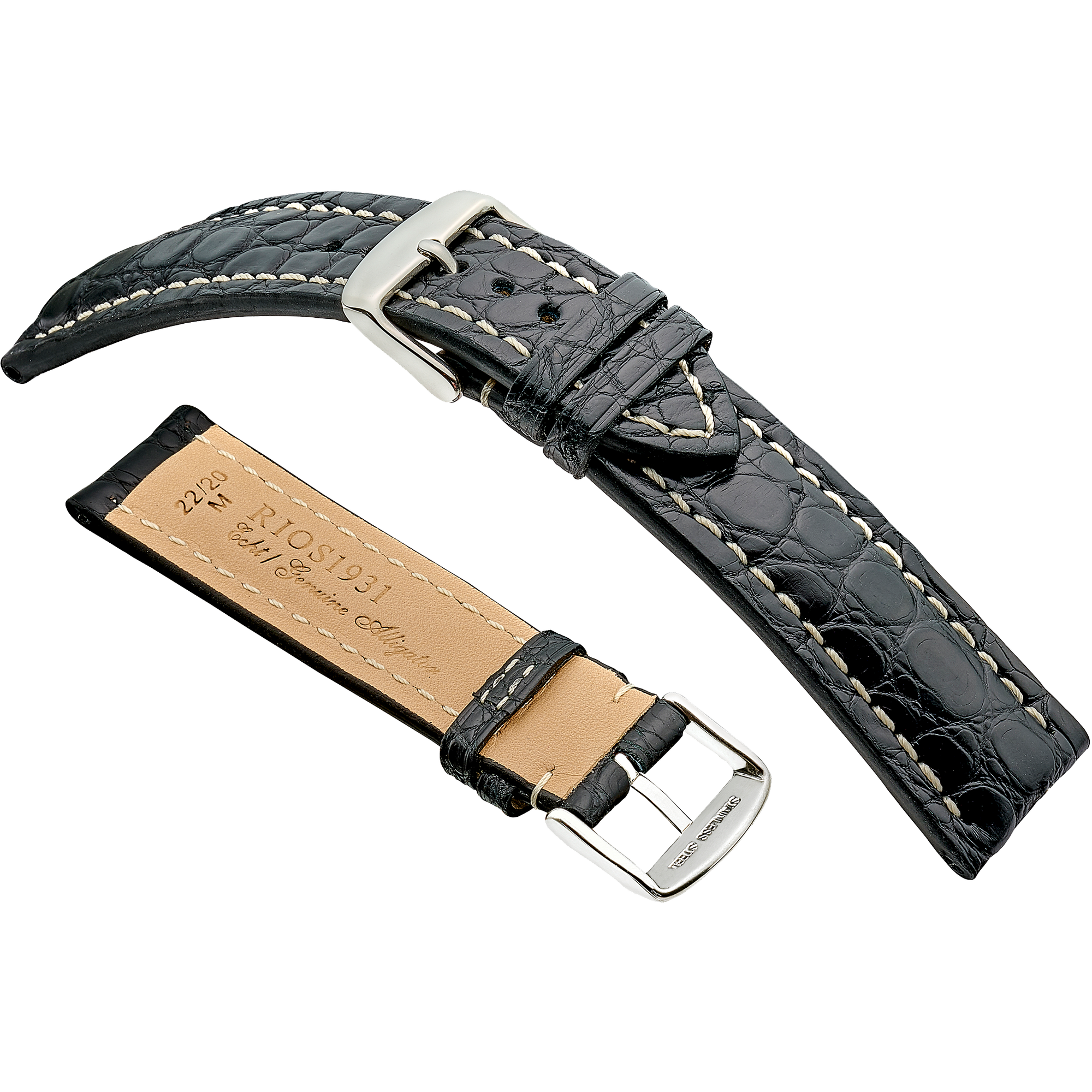 Rios 1931 Watch Bands- Ambassador - Genuine Alligator Leather