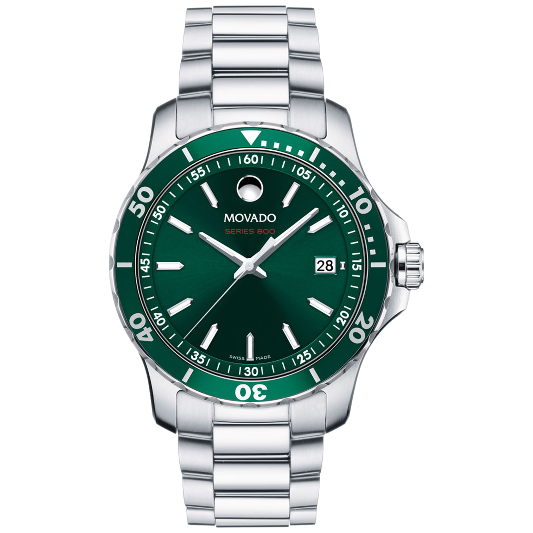 Movado Series 800 Stainless Steel with Green Dial 2600136