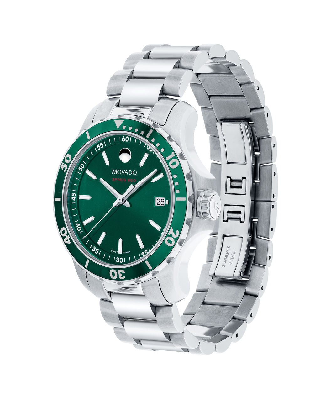 Movado Series 800 - Stainless Steel with Green Dial