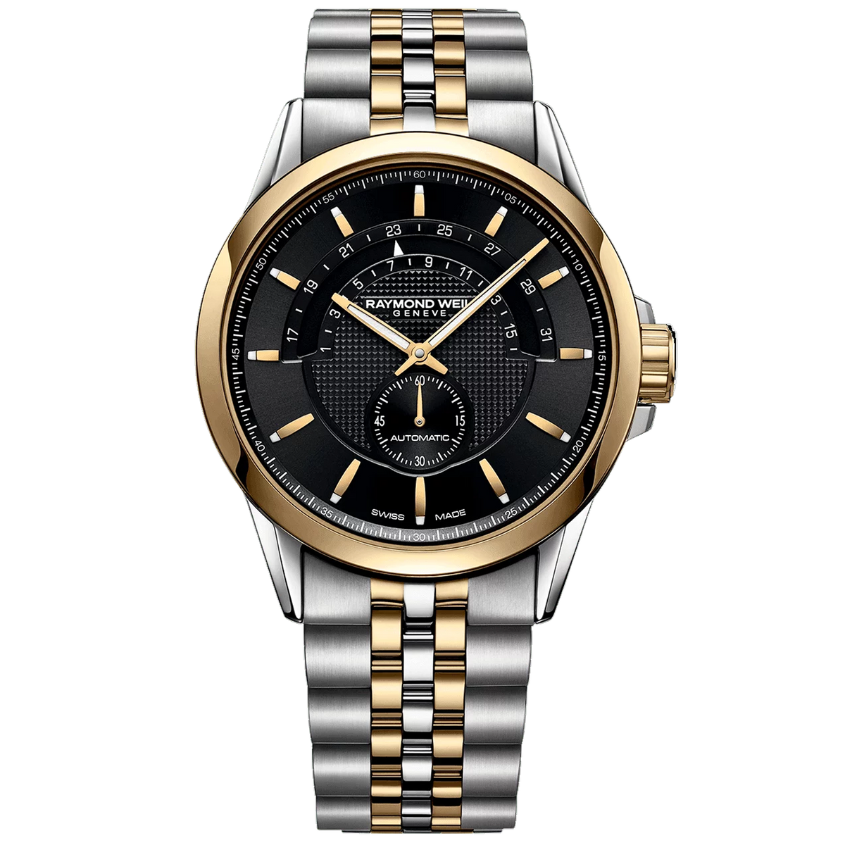 Raymond Weil Watch - 42mm Freelancer Men&#39;s Half-moon Two-Tone Automatic