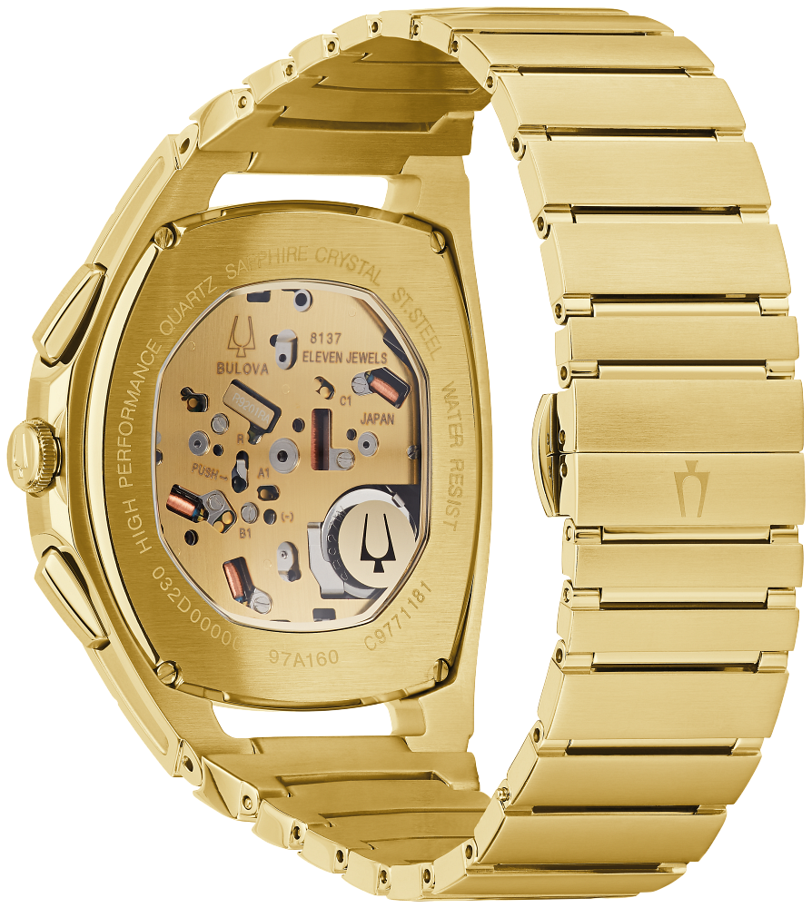 Bulova - Men&#39;s Curv Chronograph Watch - Gold Tone