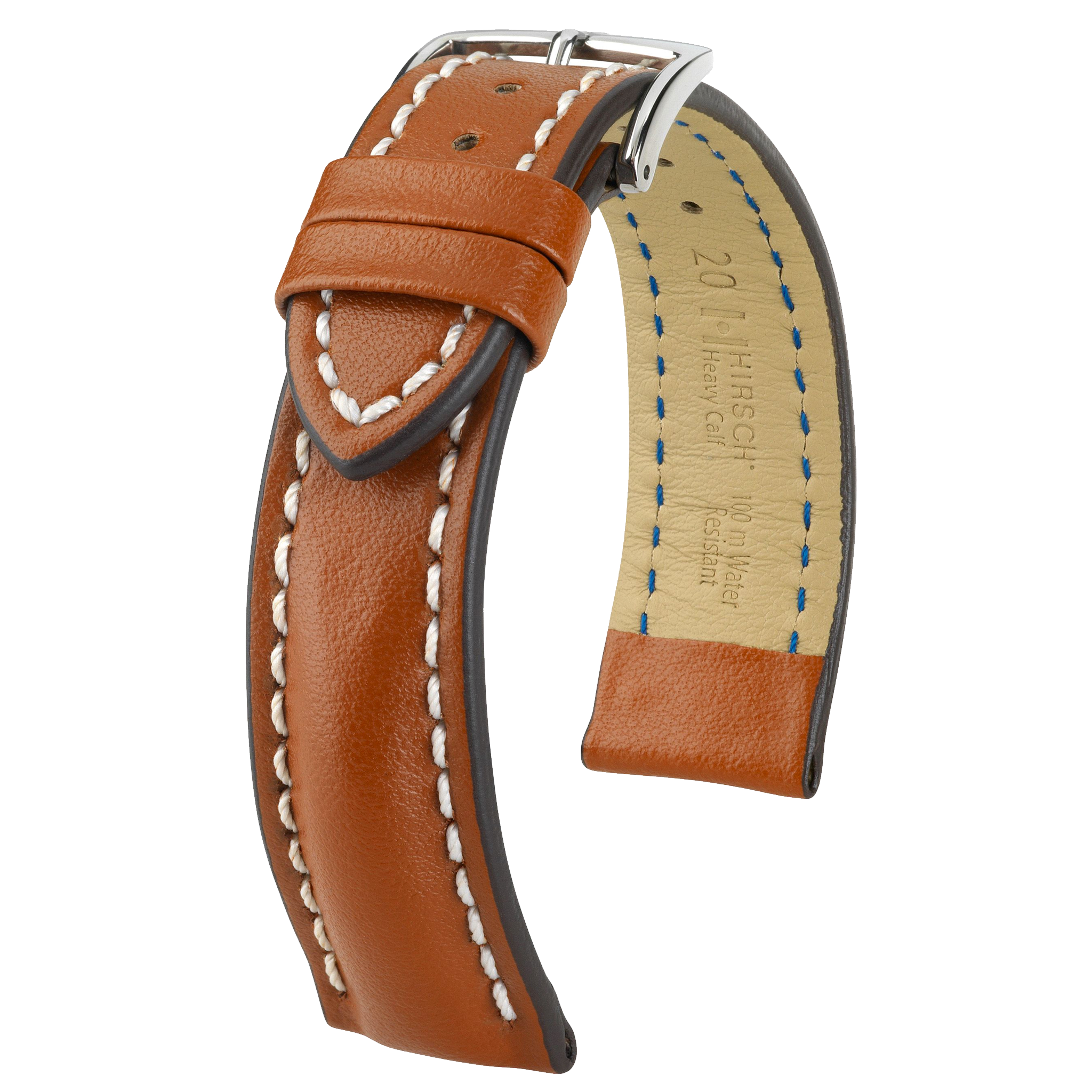 Hirsch HEAVY CALF Water-Resistant Calf Leather Watch Strap