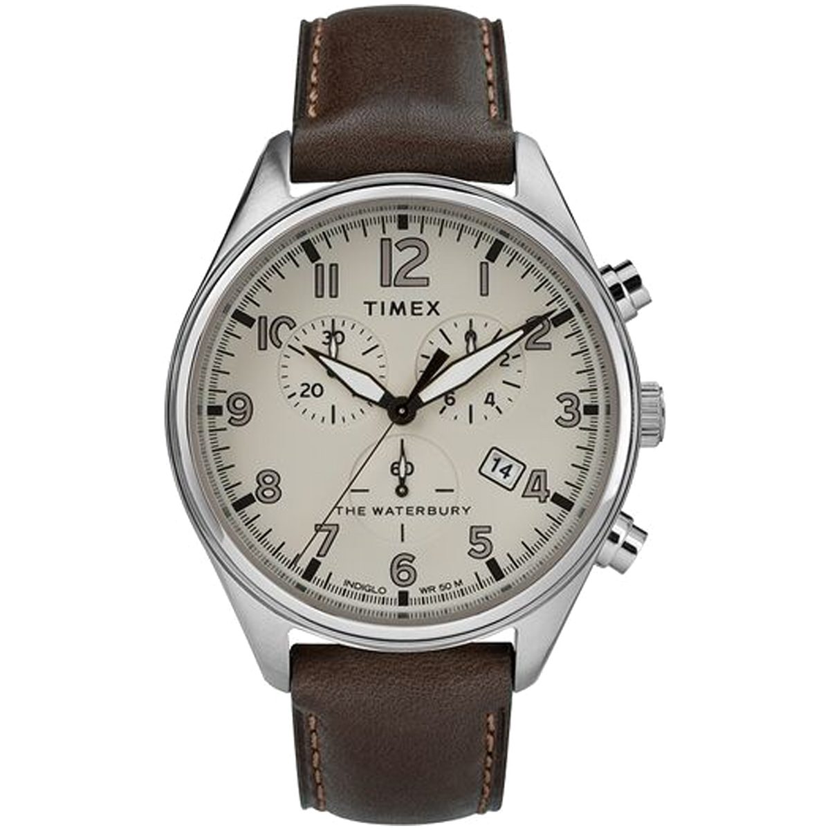 Timex - Waterbury Traditional Chronograph 42mm Leather Strap