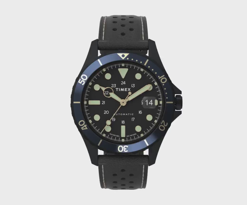 ਟਾਈਮੈਕਸ - NAVI XL ਆਟੋਮੈਟਿਕ ਬਲੈਕ ਸਟੀਲ