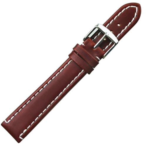 Alpine Watchstrap - Stitched Oiled Leather