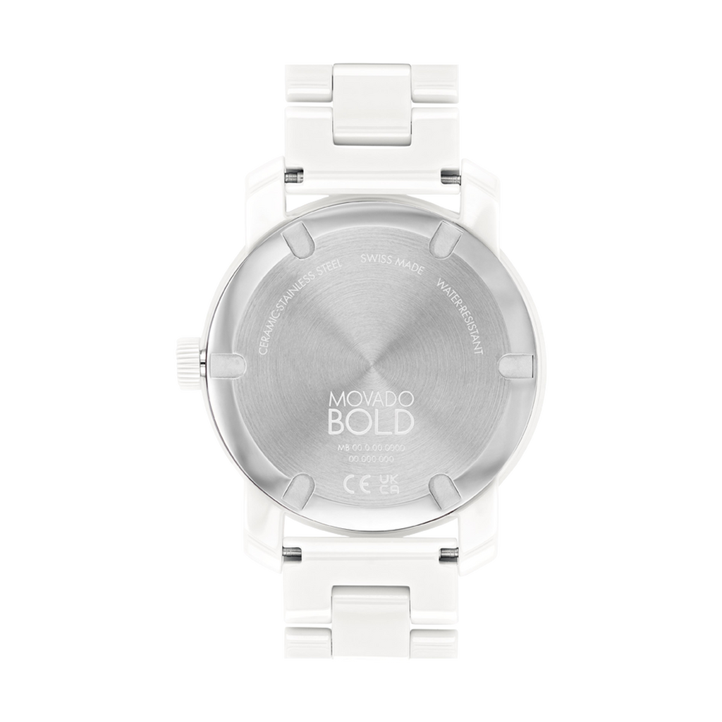 3600802 Movado Bold 36mm - White Ceramic 3600802 – Halifax Watch Company