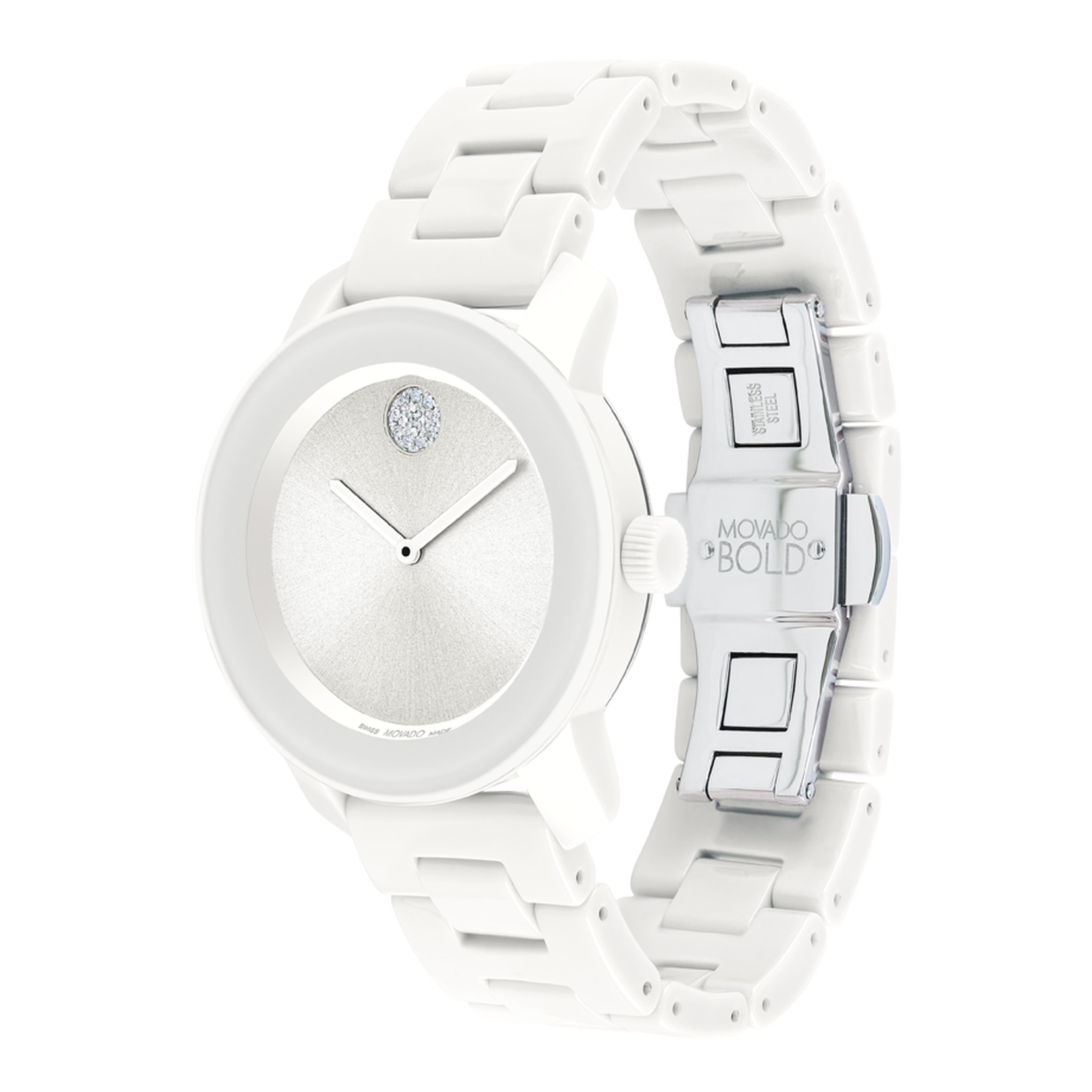 Movado Bold 36mm - White Ceramic 3600802