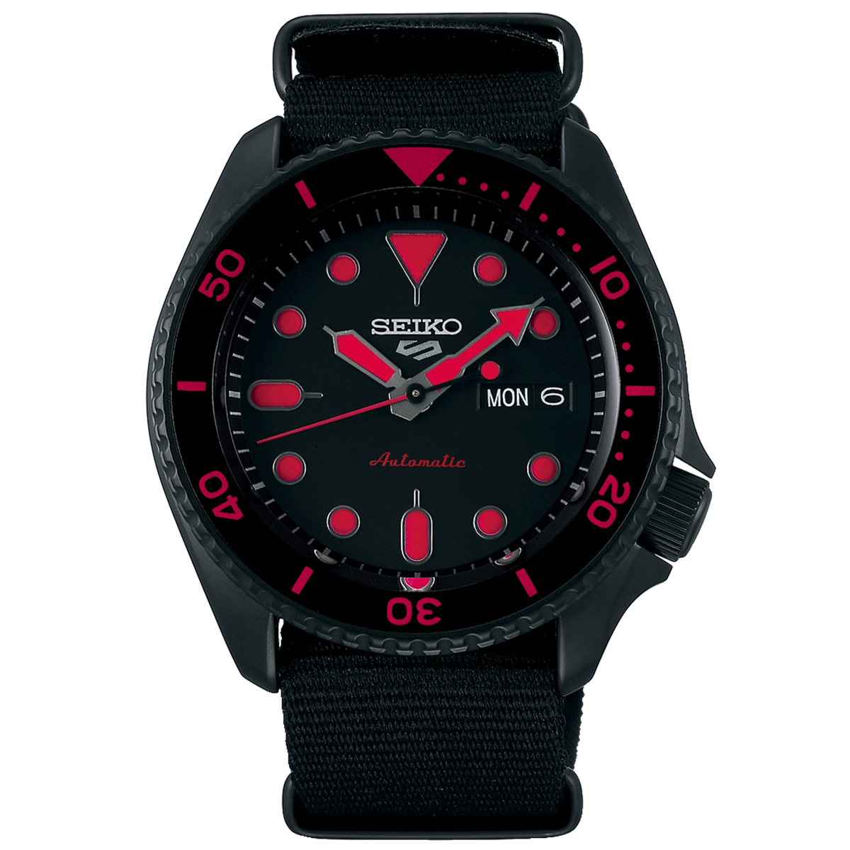 Seiko 5 Sport - Street Series with Black/Red Dial