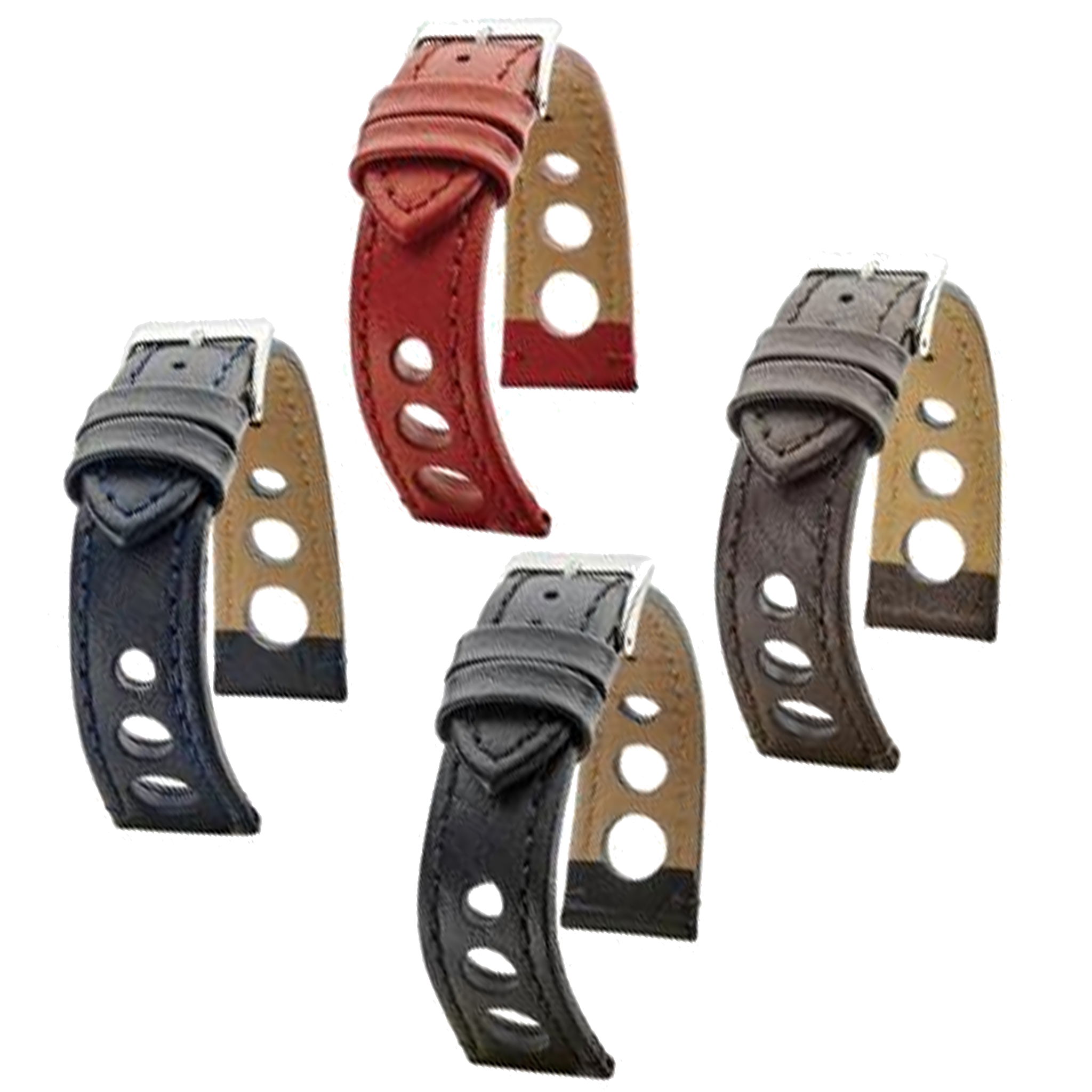 Alpine Leather Watchstrap - Flat Stitched Rally