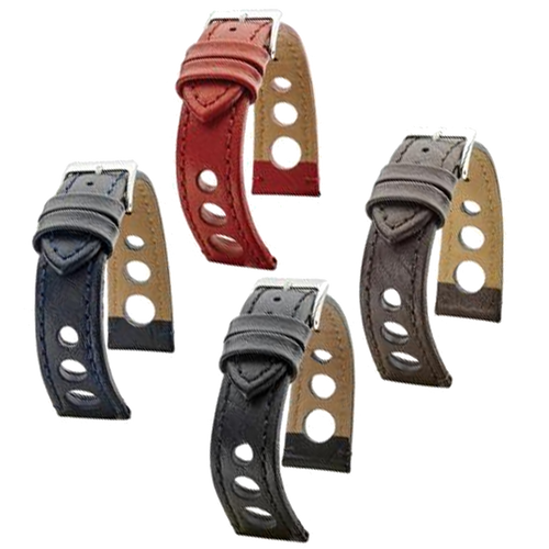 Alpine Leather Watchstrap - Flat Stitched Rally