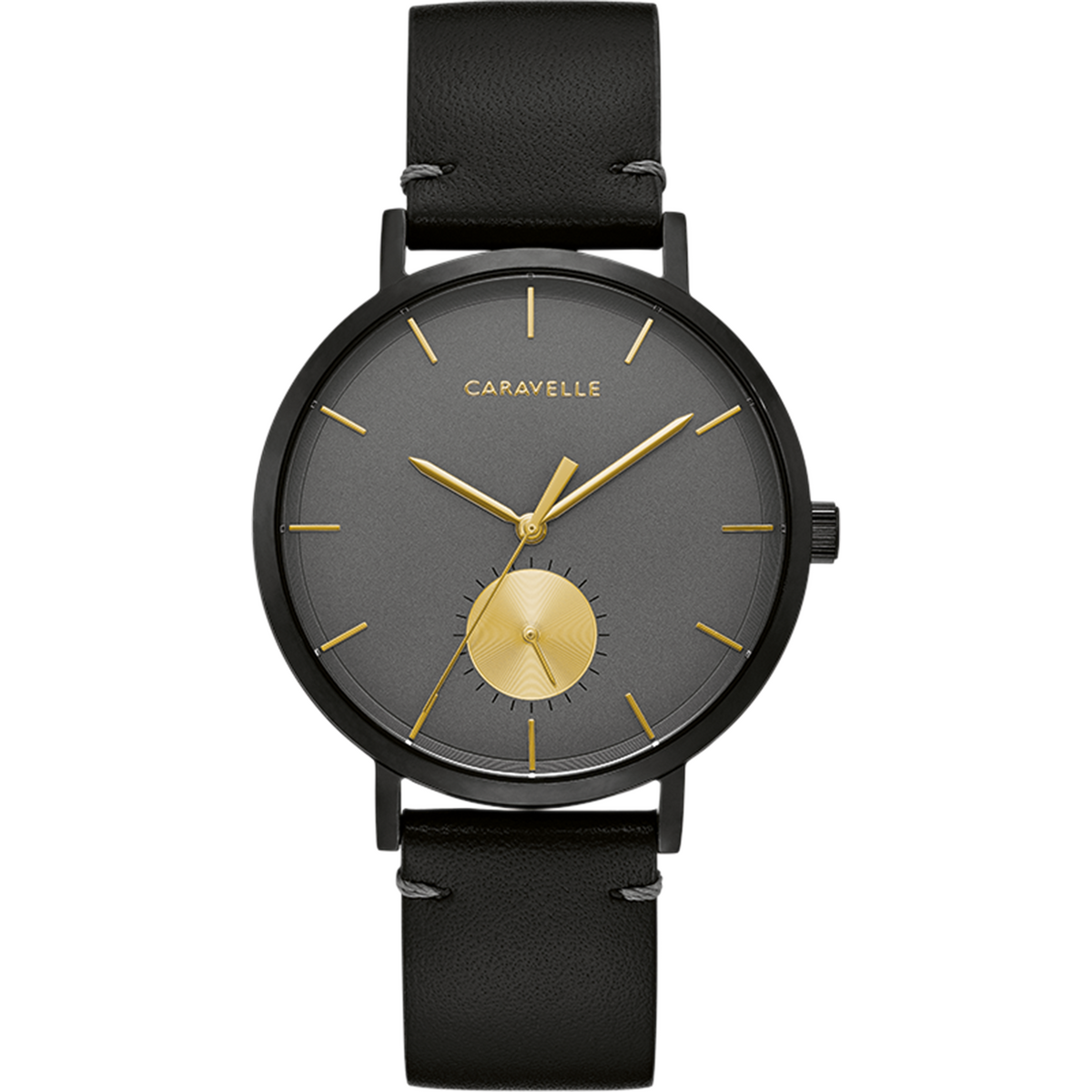 Caravelle Watch - Black Steel with Gold Accents