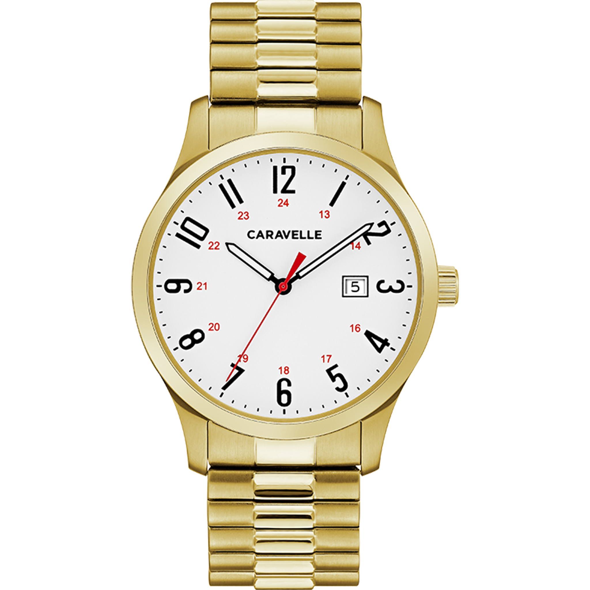 Caravelle Watch - Gold Tone Expansion 44B117
