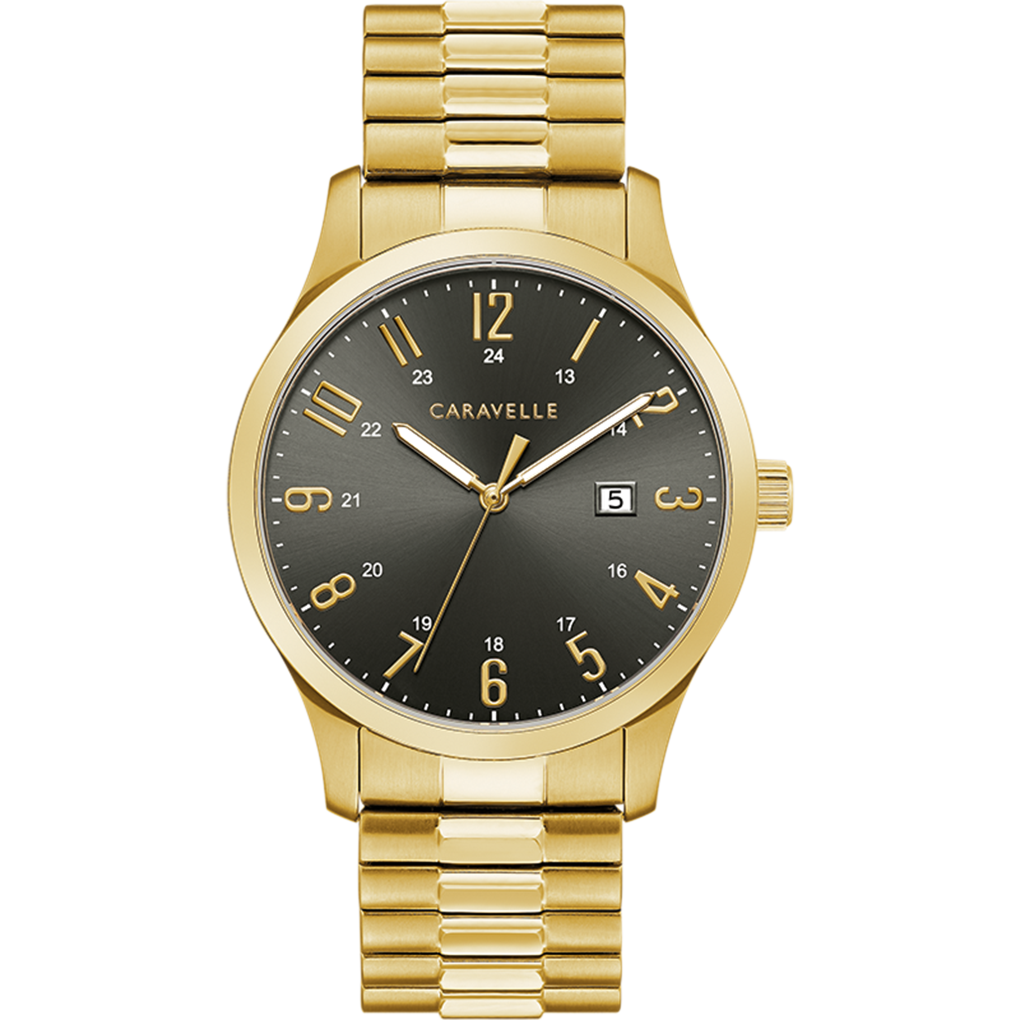 Caravelle Watch - Gold Tone Expansion 44B126