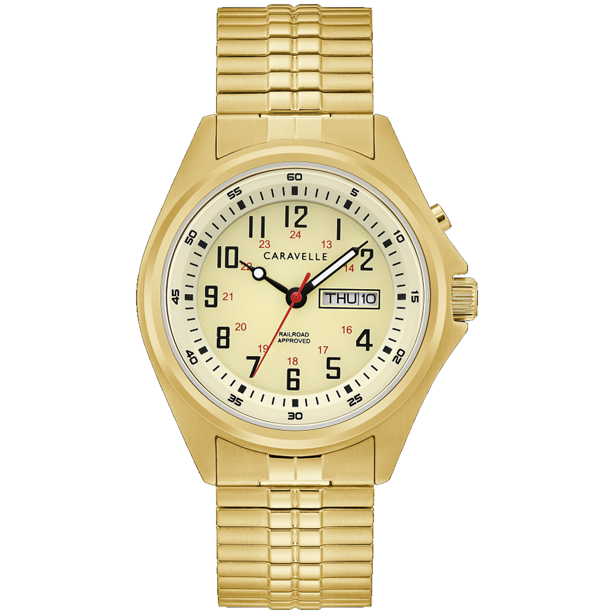 Caravelle Watch - Gold Tone Expansion 44C112