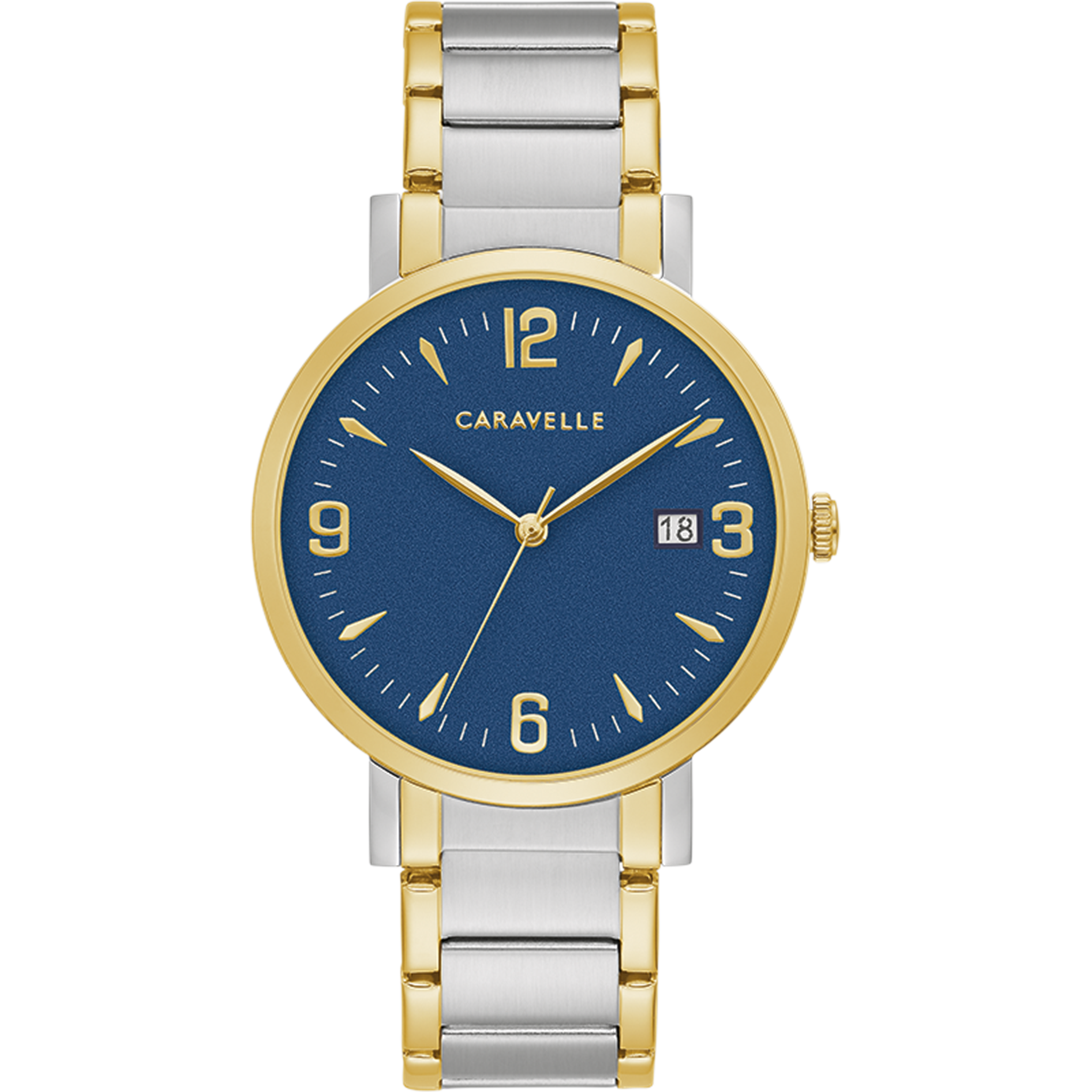 Caravelle Watch - Two-Tone with Blue Dial 45A149