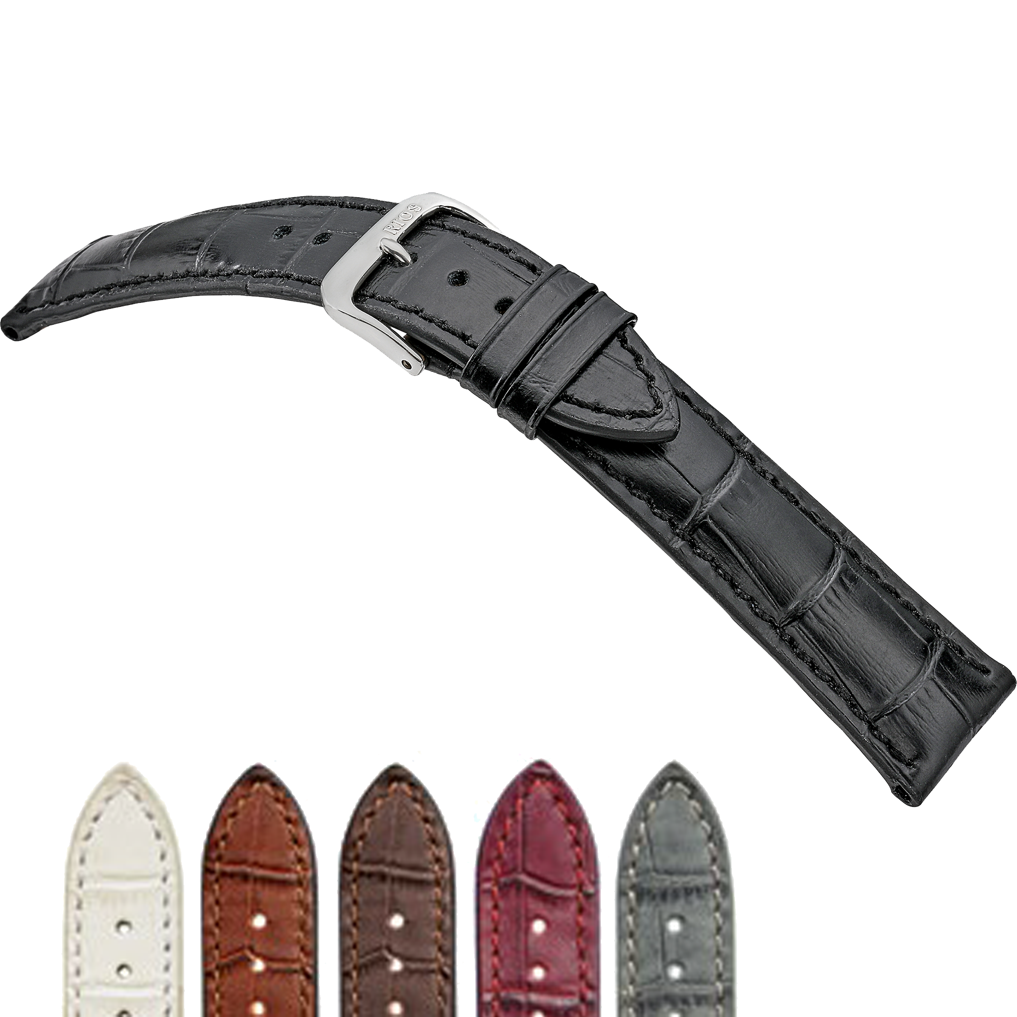 Rios 1931 Watch Bands - Louisiana - Embossed Alligator Grain