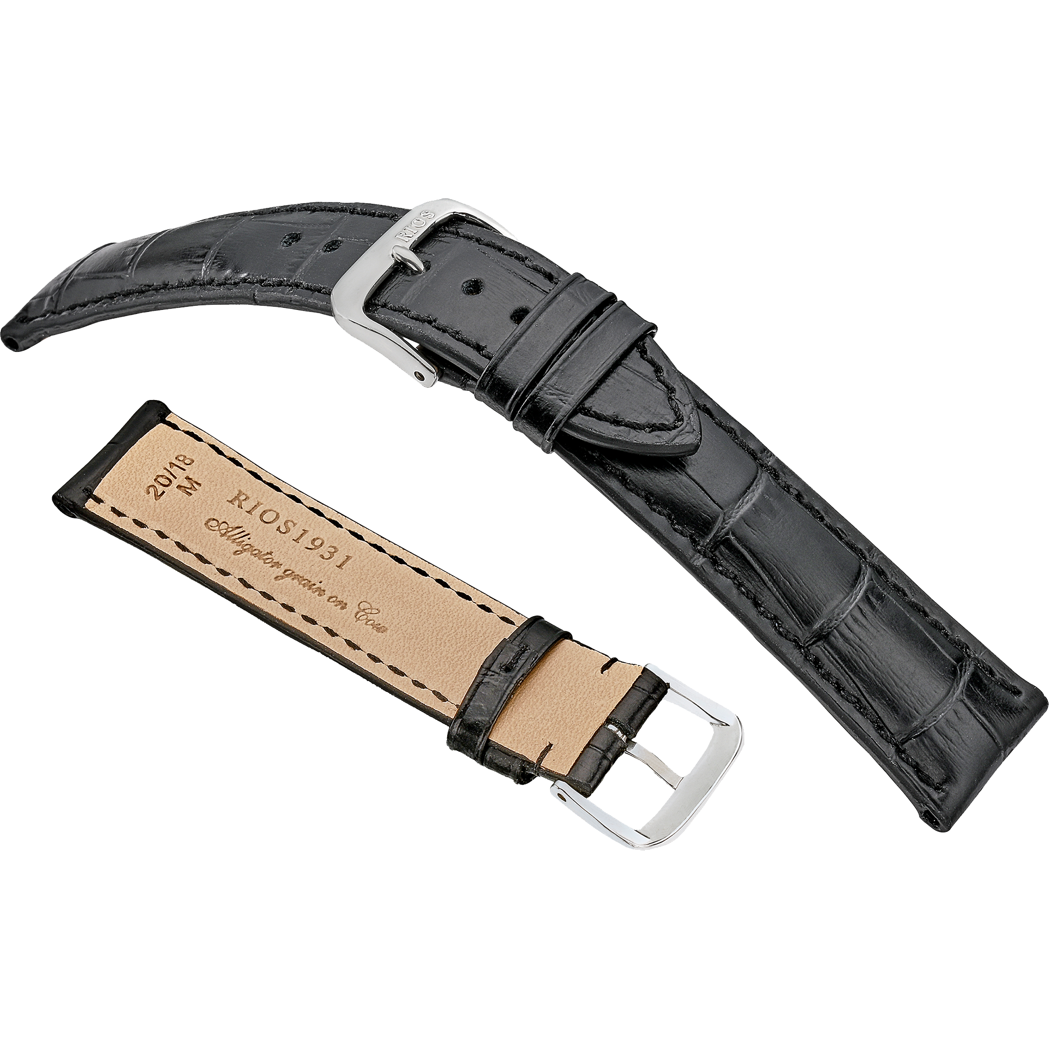 Rios 1931 Watch Bands - Louisiana - Embossed Alligator Grain