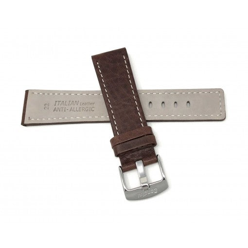 Bandini Watchstrap Genuine Leather - Classic Semi Padded Contrast Stitched