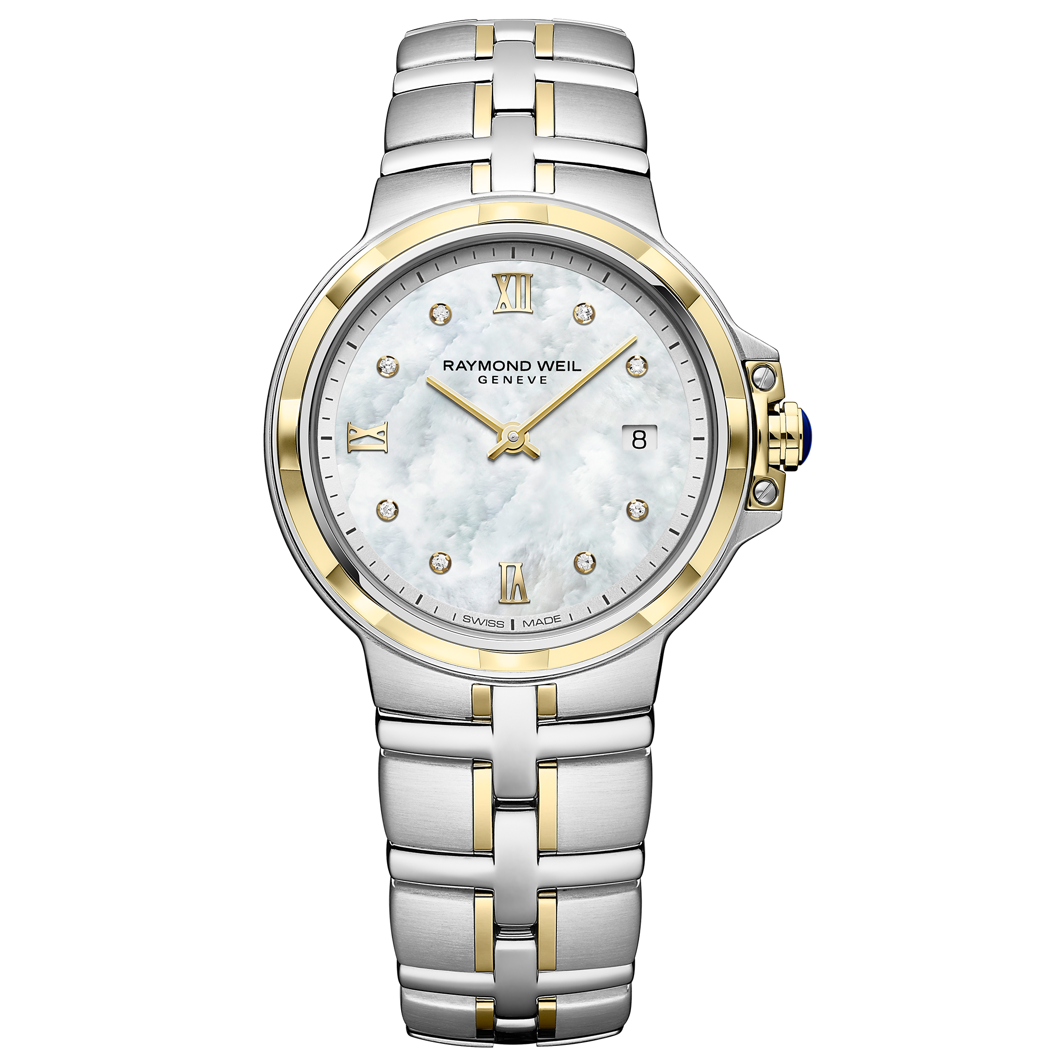 Raymond Weil Women s 5180 STP 00995 Parsifal Two Tone Stainless Steel Watch Silver