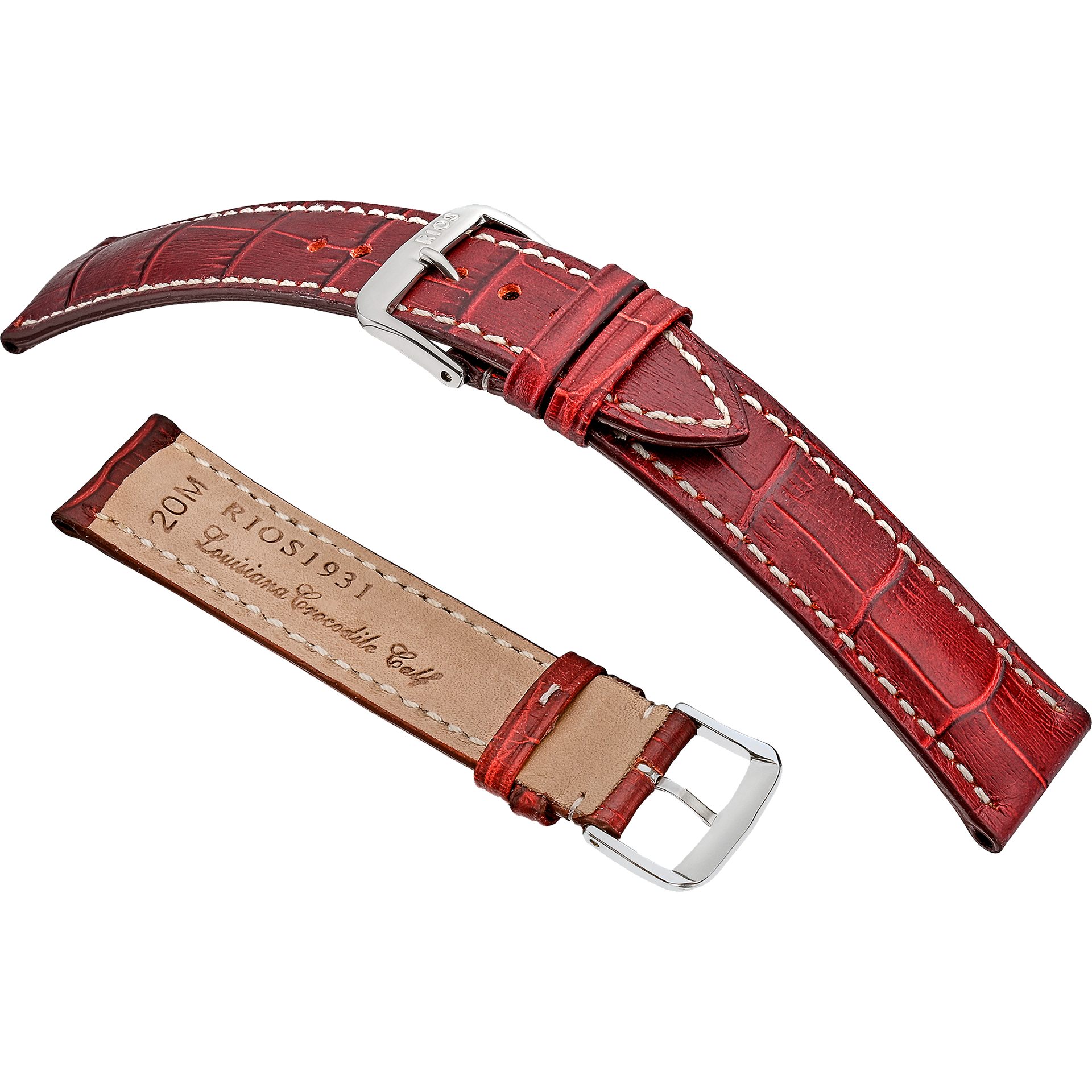 Rios 1931 Watch Bands - New Orleans - Embossed Alligator Grain