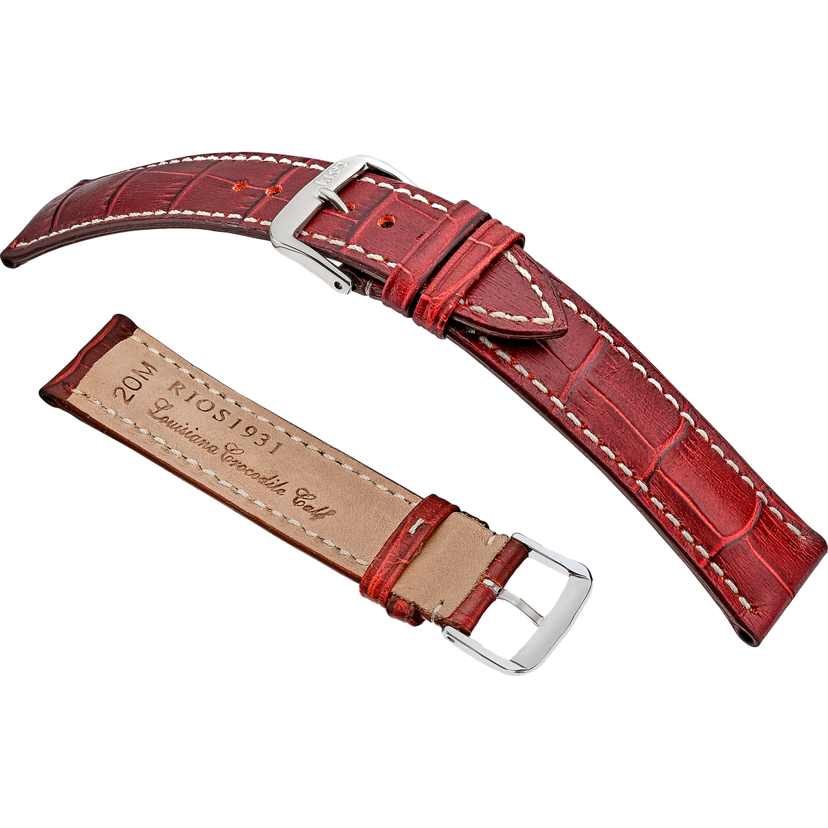 Rios 1931 Watch Bands  - New Orleans - Embossed Alligator Grain