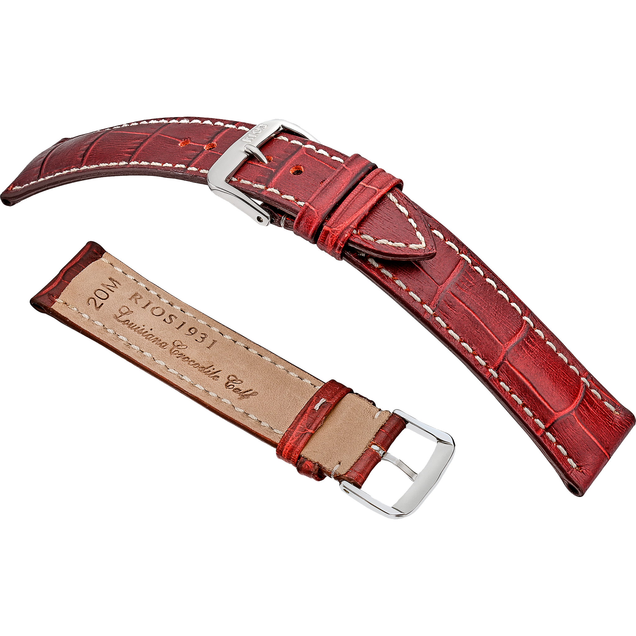 Alligator grain sales watch strap