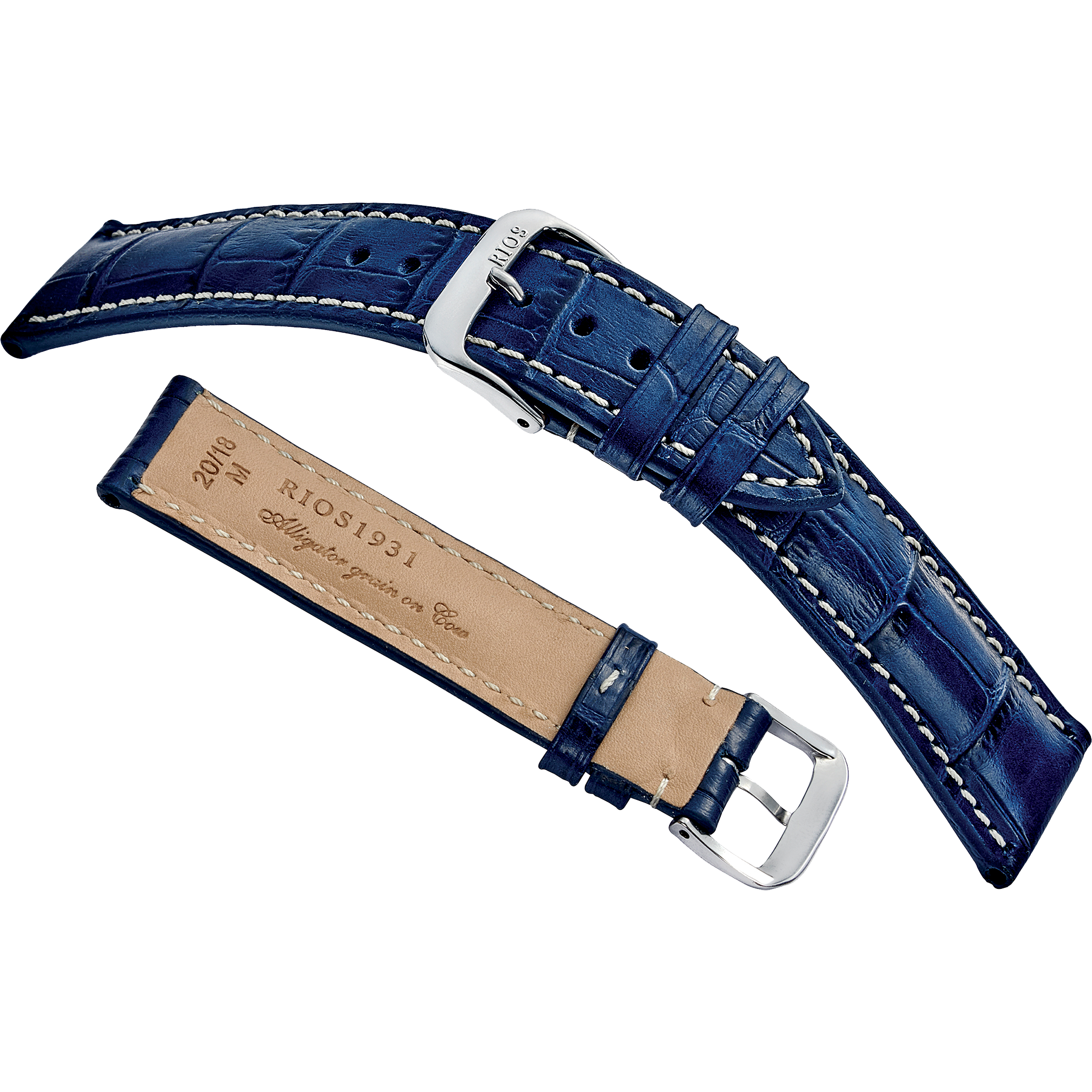 Rios 1931 Watch Bands  - New Orleans - Embossed Alligator Grain