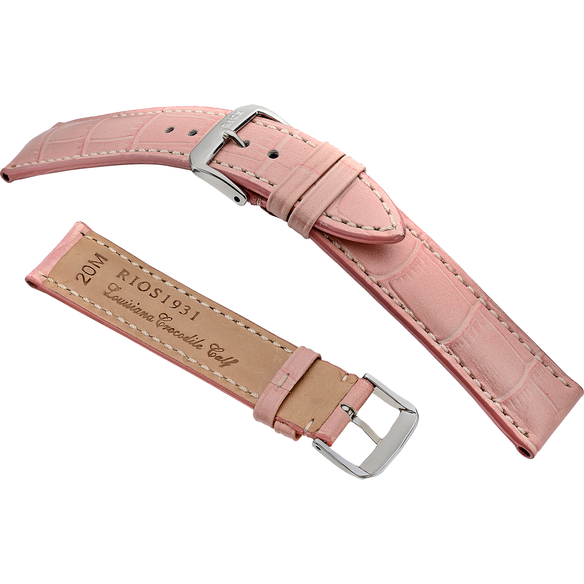 Rios 1931 Watch Bands  - New Orleans - Embossed Alligator Grain