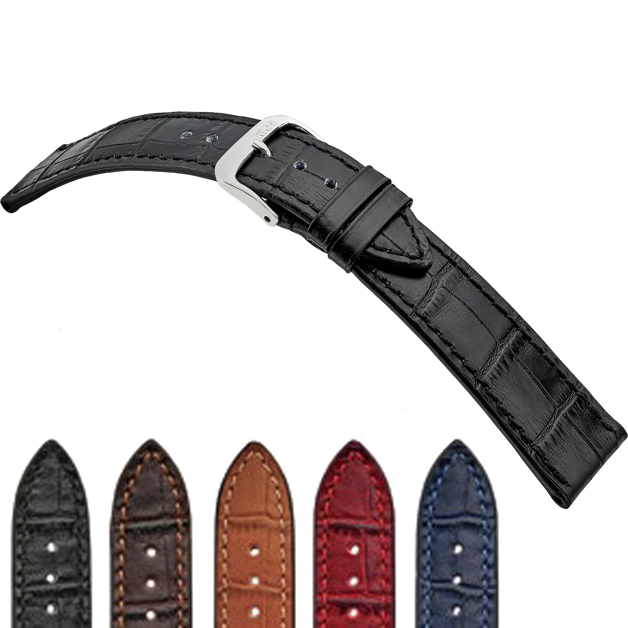 Rios 1931 Watch Bands - Orlando - Embossed Alligator Grain