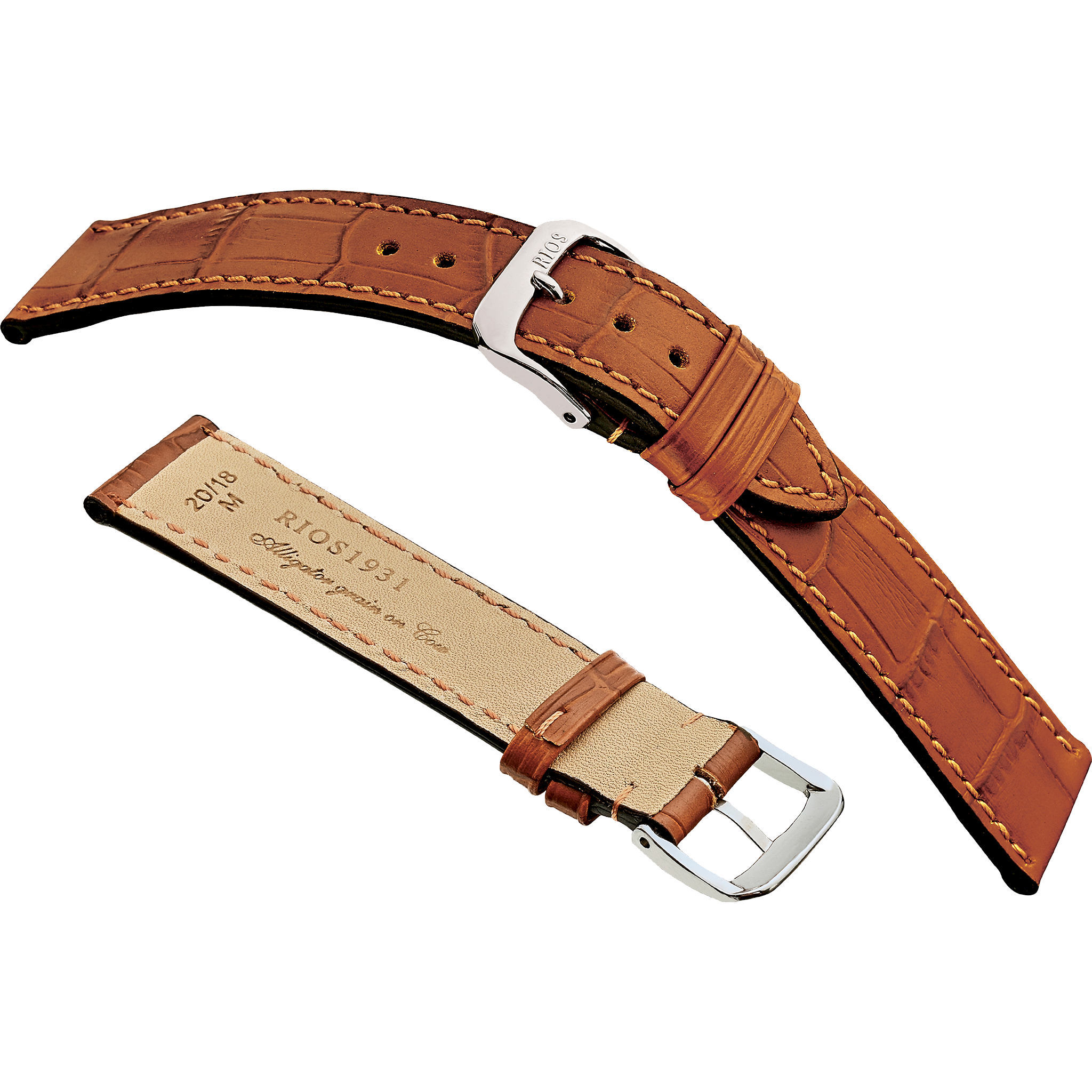 Rios 1931 Watch Bands - Orlando - Embossed Alligator Grain