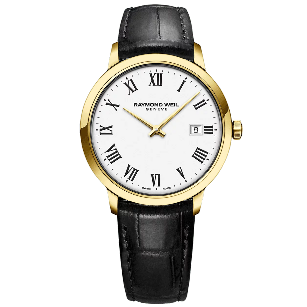 Raymond Weil Watch - 39mm TOCCATA Gold Tone on Black Leather