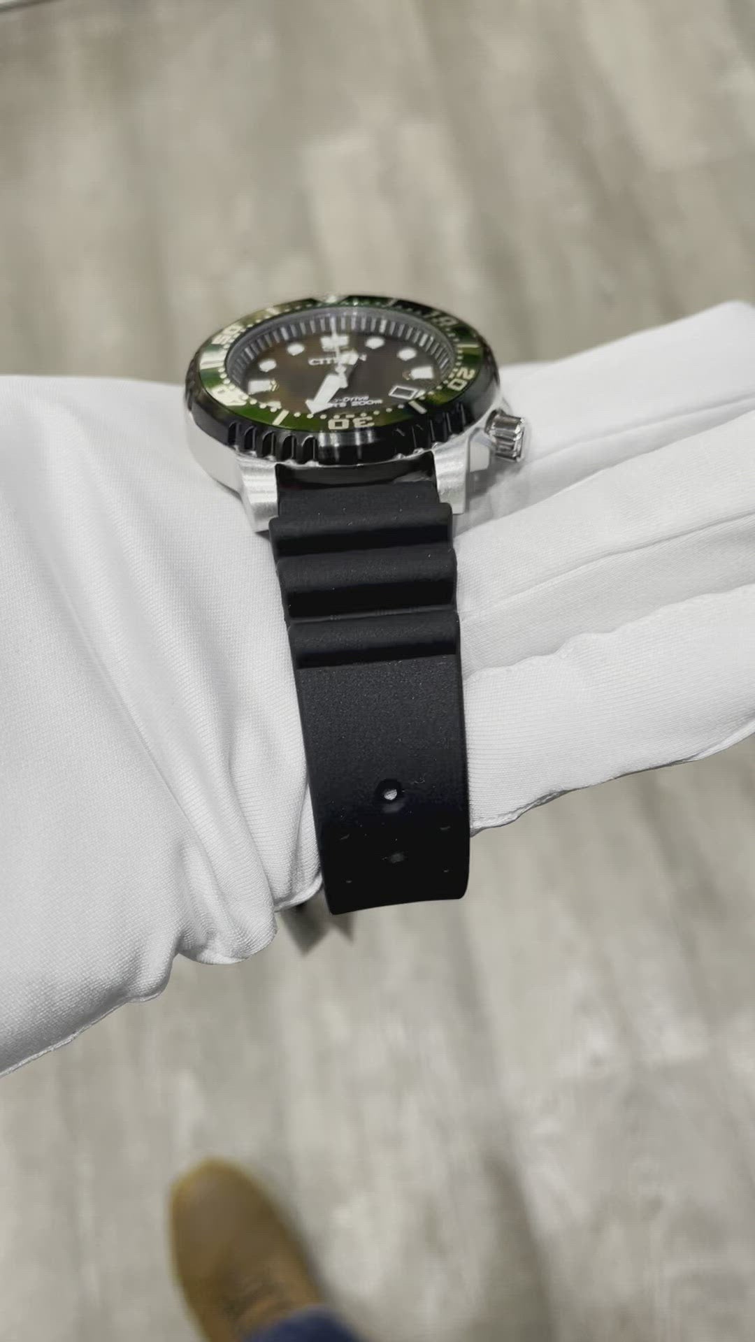 Citizen Eco-Drive - Promaster Divers - Cadran noir, lunette verte