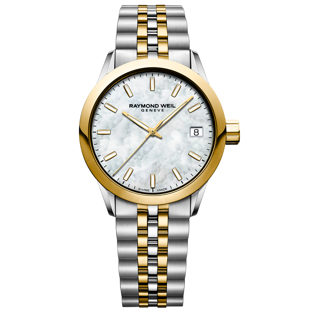 Raymond Weil Watch - Freelancer 34mm Two-Tone with MOP Dial