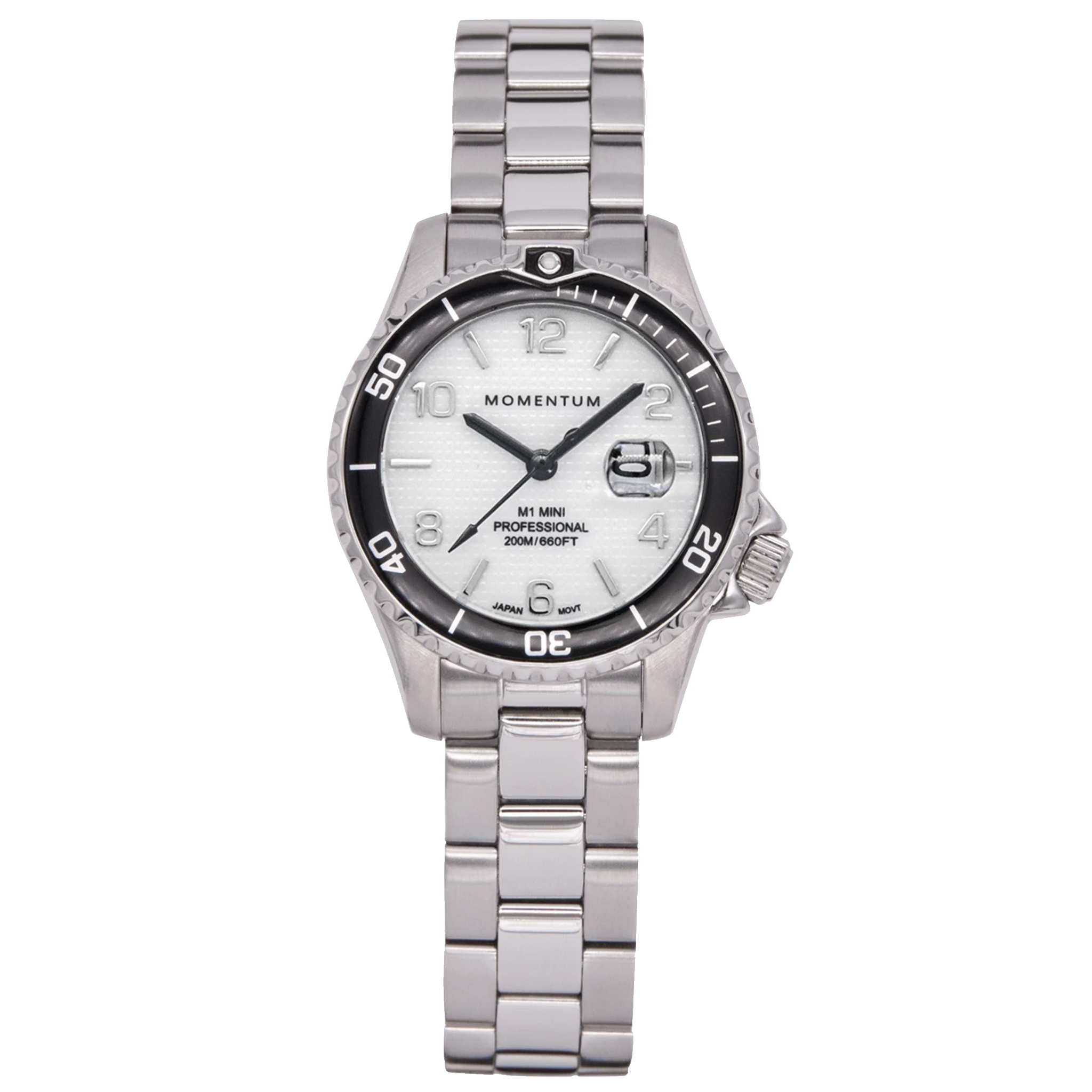 Momentum Mini II - White Dial, Black Bezel