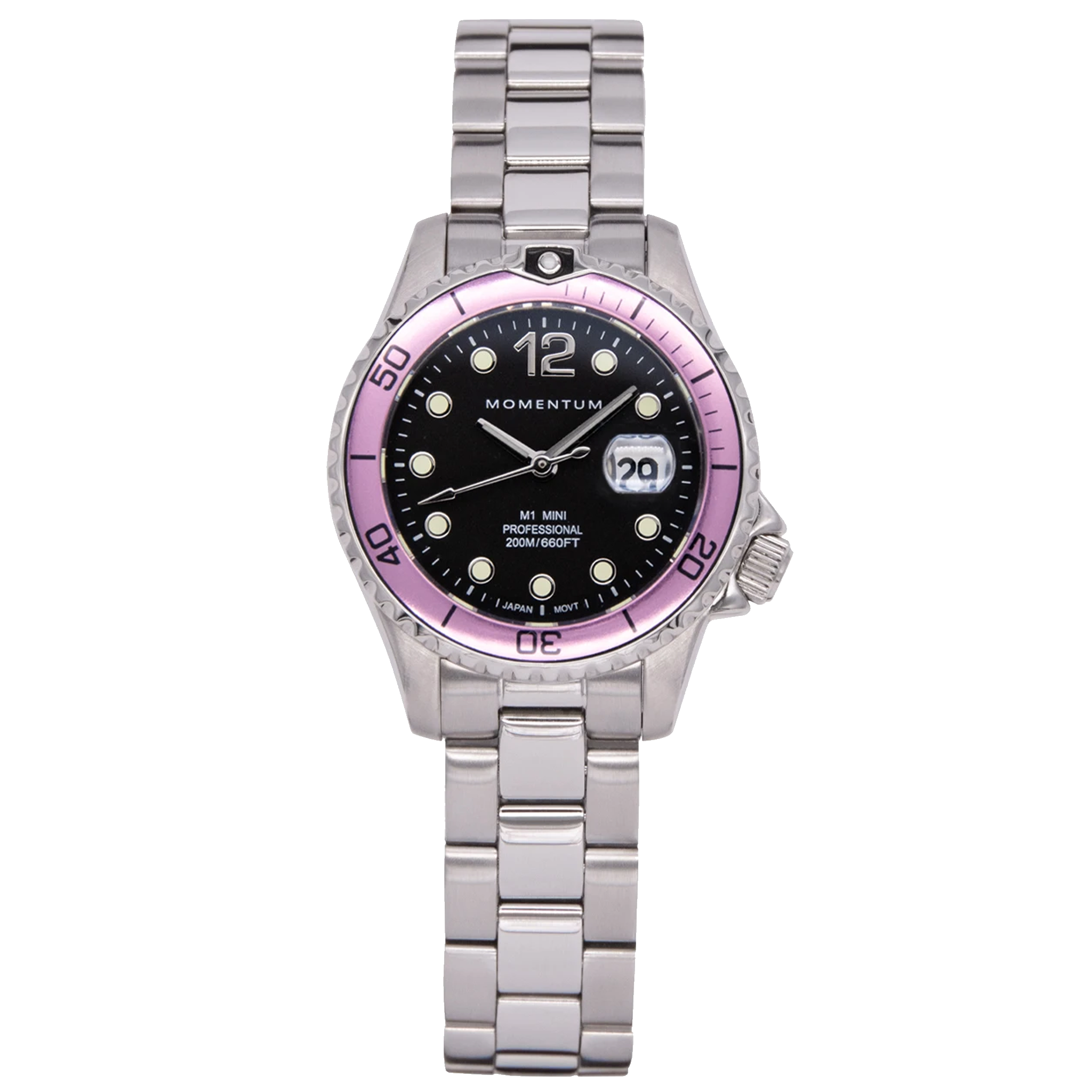 Momentum Mini II - Black Dial, pink Bezel 627496737939