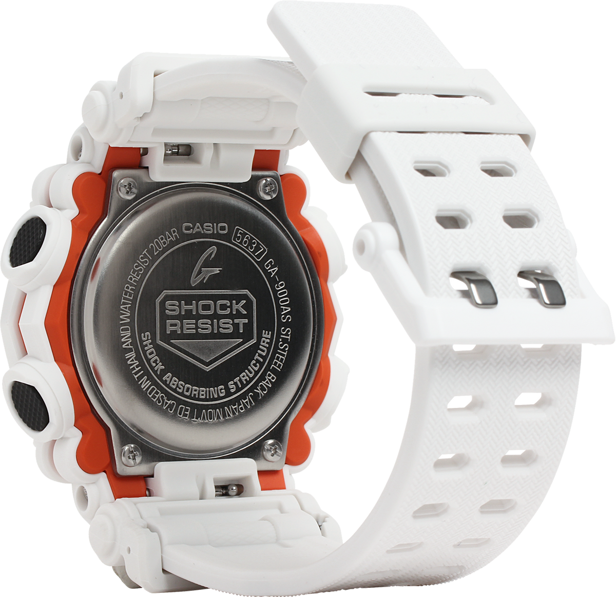 Casio G-Shock -  GA900 - White &amp; Orange