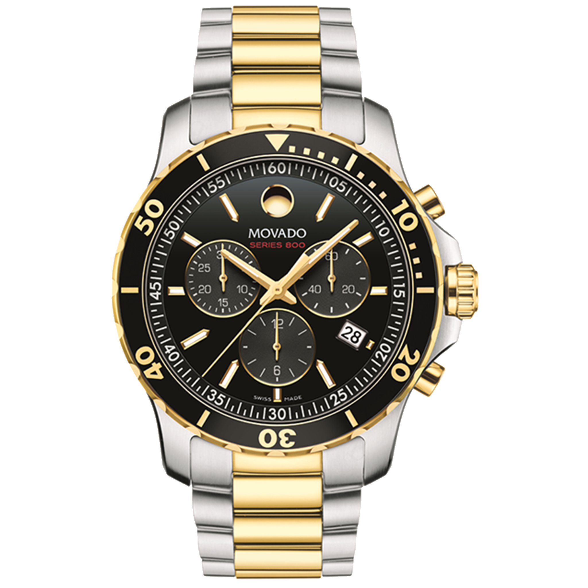 Movado Series 800 Chronograph -Stainless Steel with Black Dial 2600146