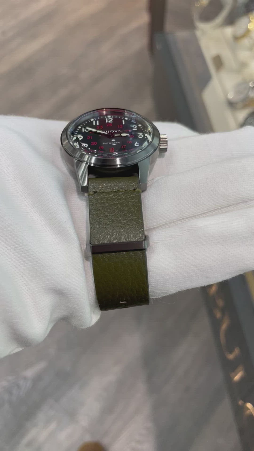 Bulova - Montre militaire Hack 38 mm - Bronze