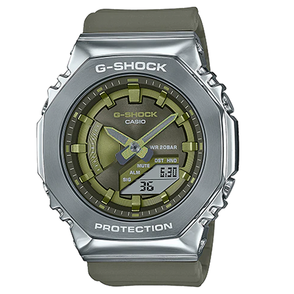 Casio G-Shock -  GMS2100 Series - Carbon Square - Green