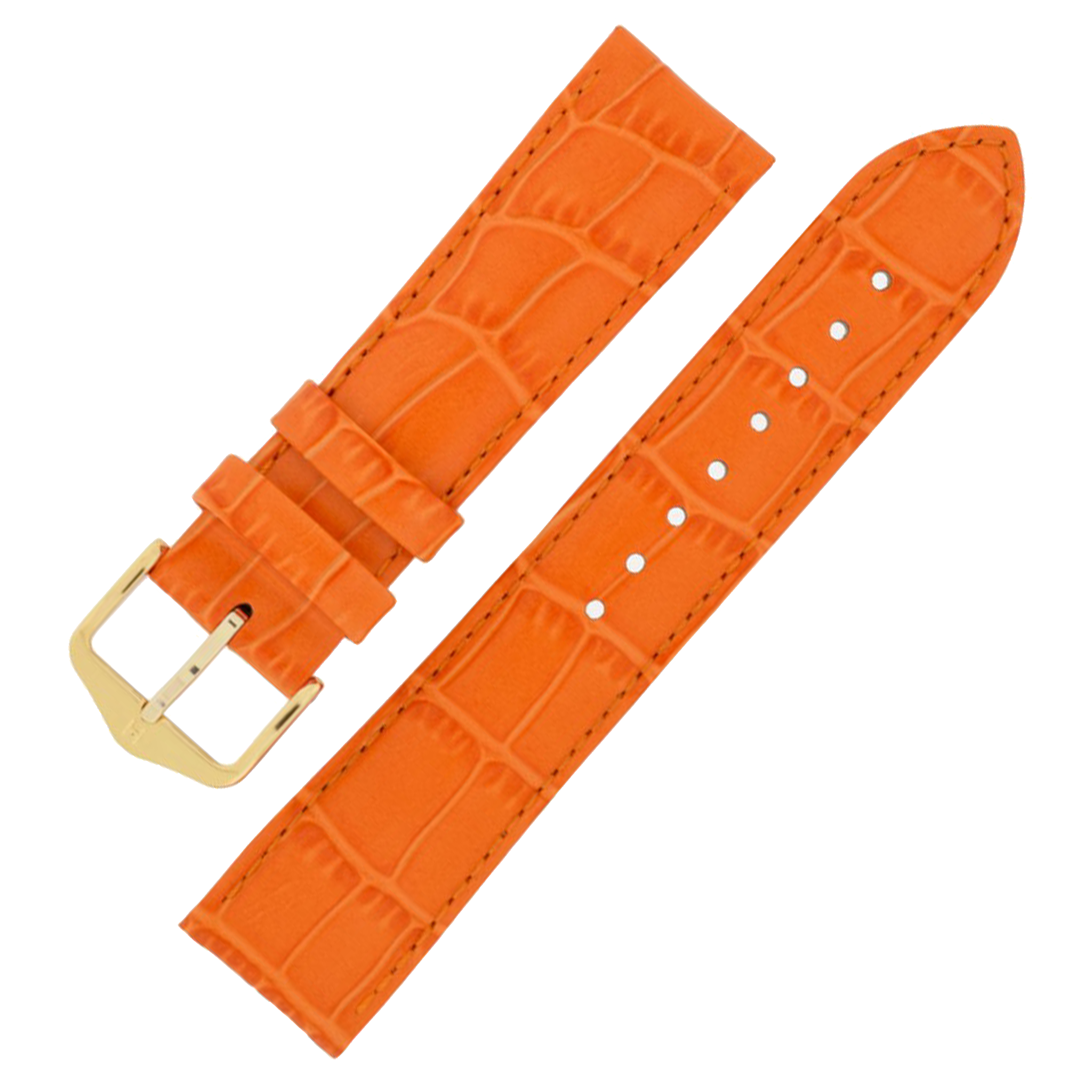 Hirsch LOUISIANALOOK Alligator Embossed Leather Watch Strap