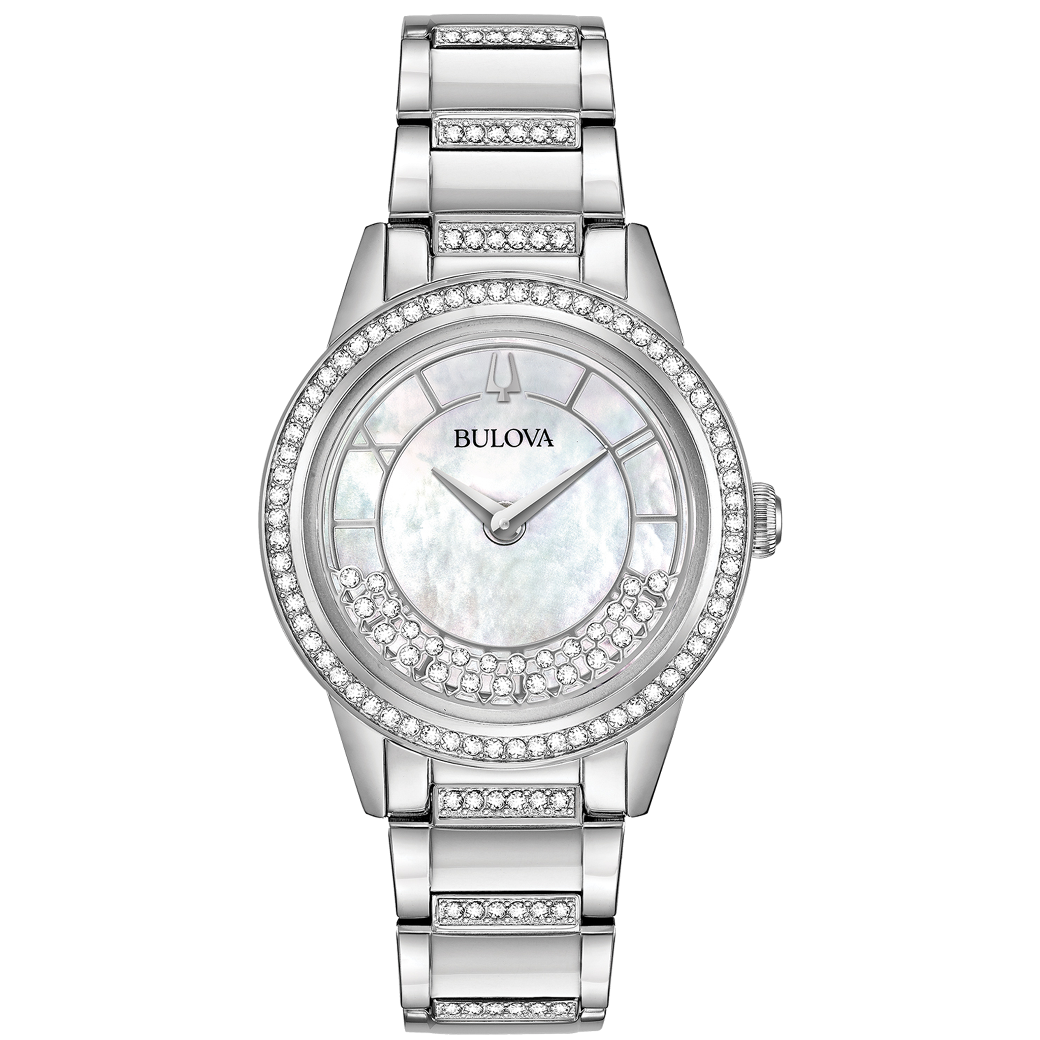 Bulova women's crystal stainless steel cheap watch